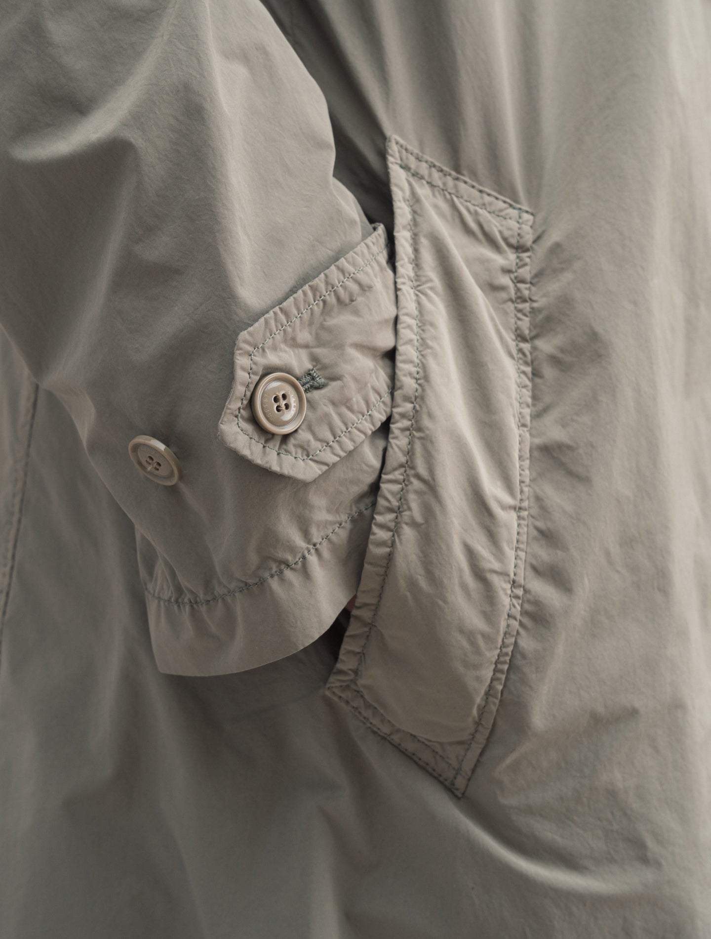Lemon Water Repellent Raincoat Beige Aspesi Outerwear XS