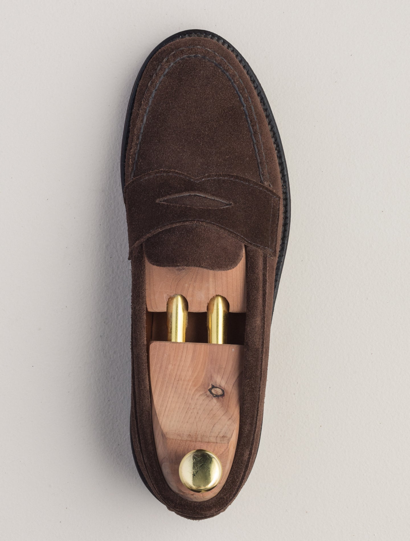 LHS Penny Loafer Dark Brown Suede Alden Loafers US 6