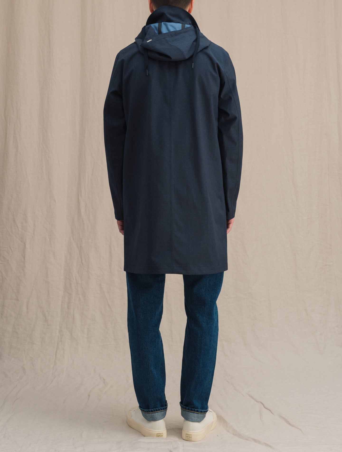Loro Piana Storm System Rain Coat Navy Herno Outerwear 48