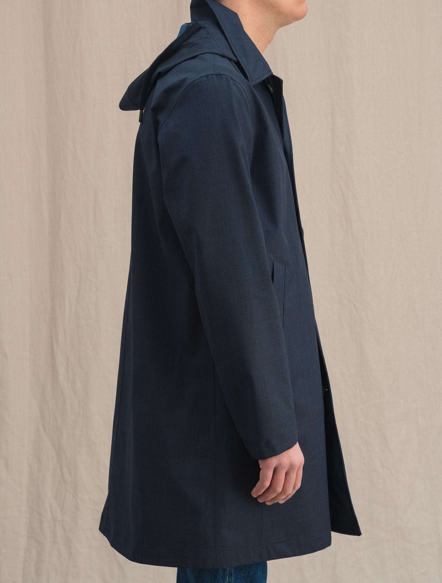 Loro Piana Storm System Rain Coat Navy Herno Outerwear 48
