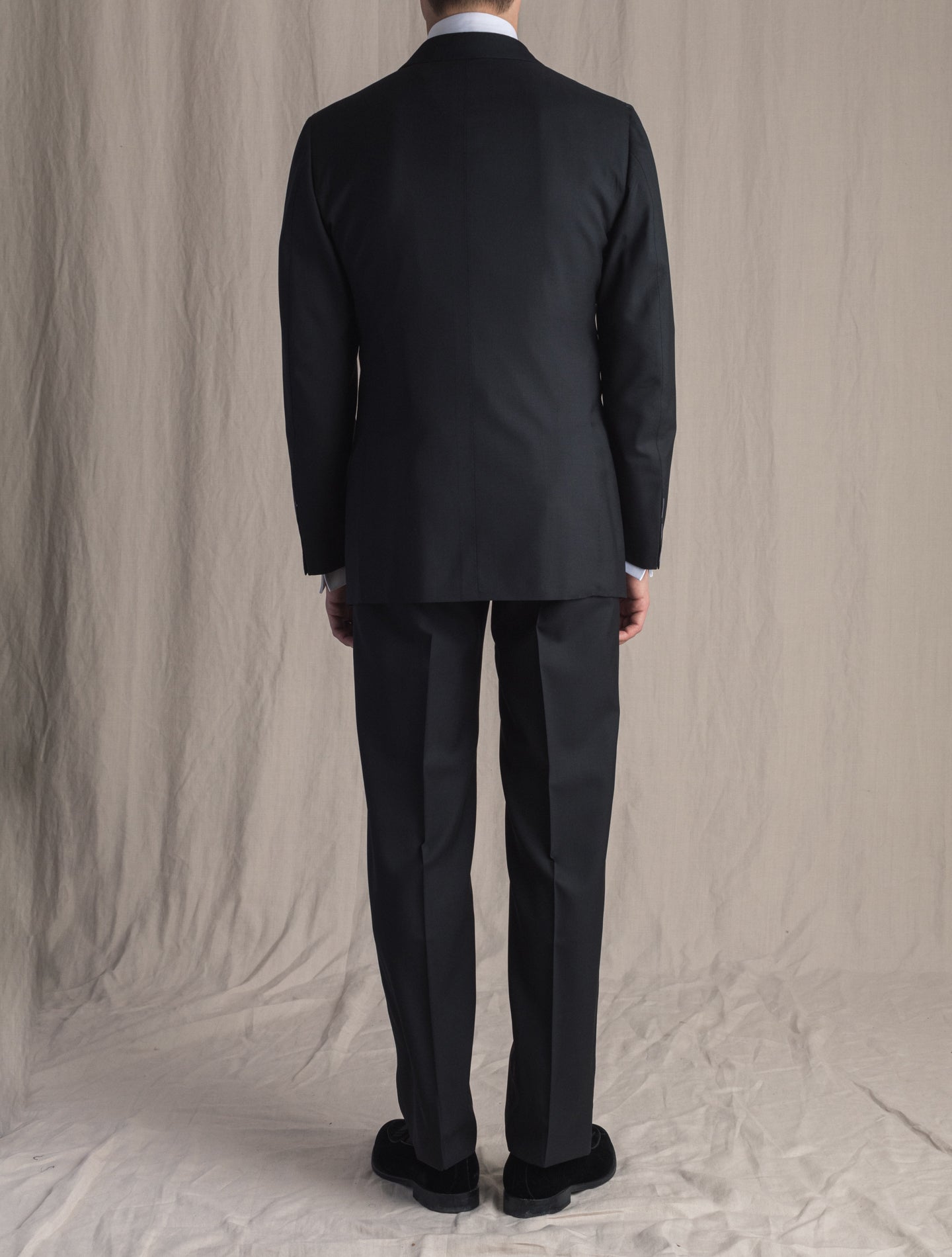 Single Breasted Tuxedo Black Cesare Attolini Suits 46