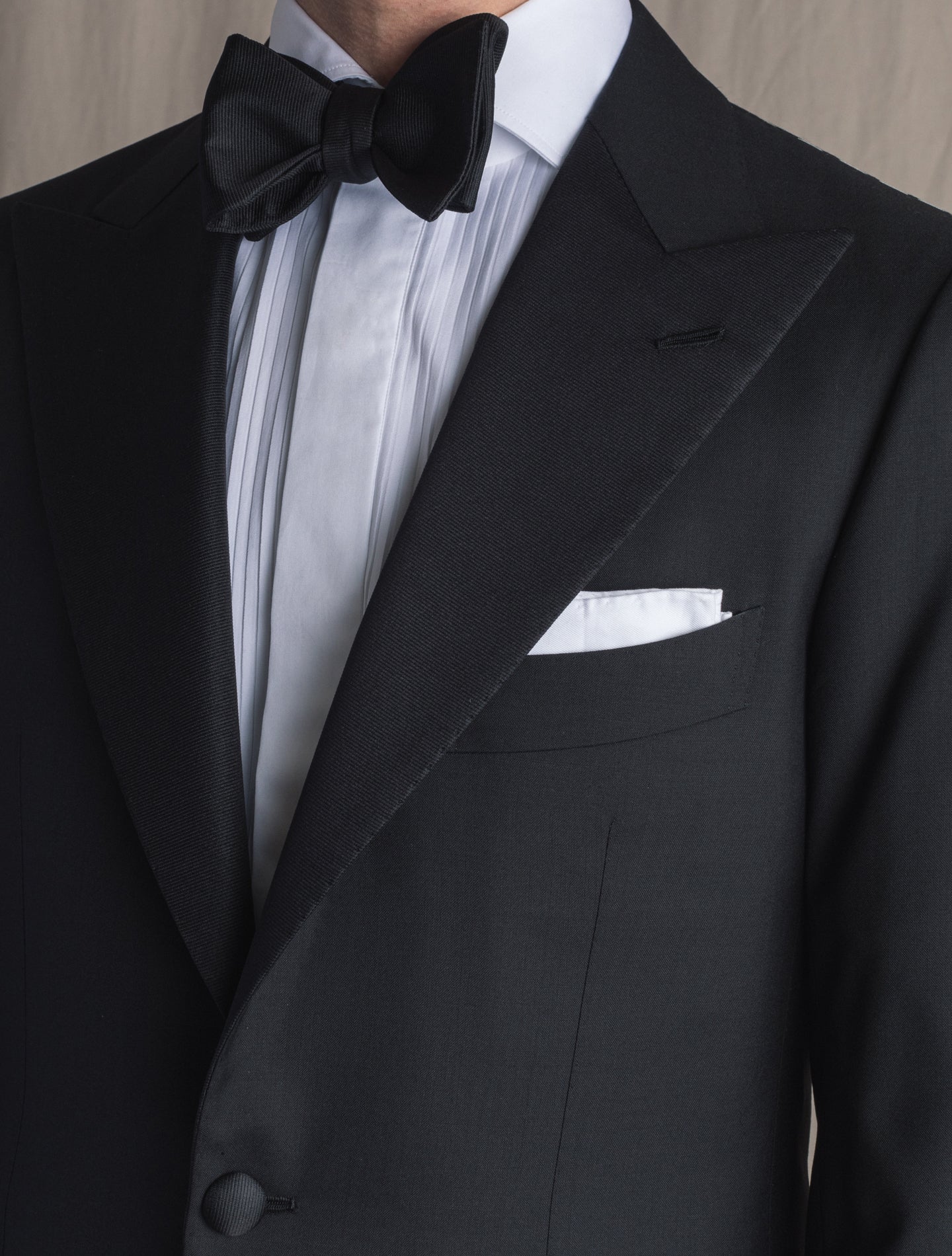 Single Breasted Tuxedo Black Cesare Attolini Suits 46