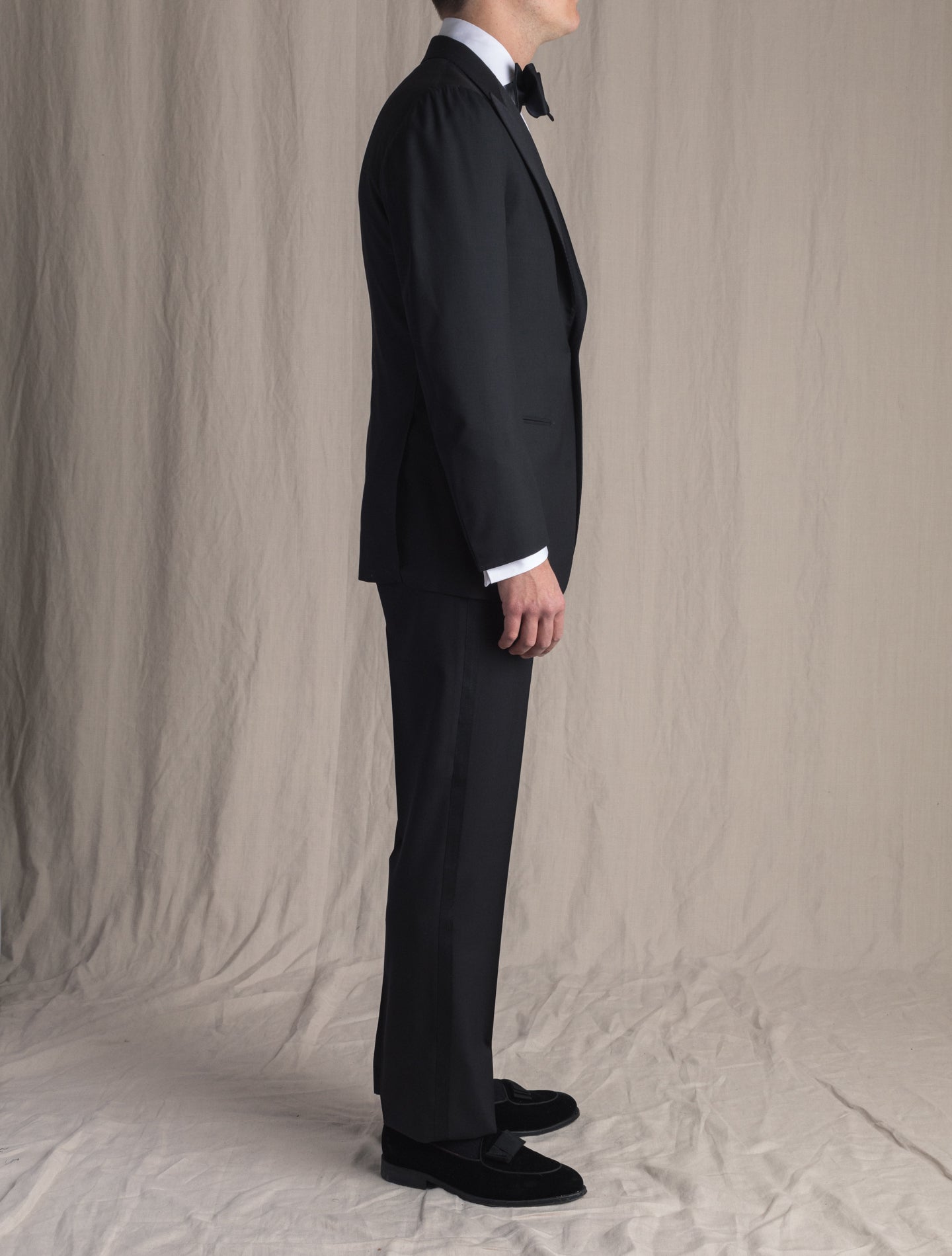 Single Breasted Tuxedo Black Cesare Attolini Suits 46