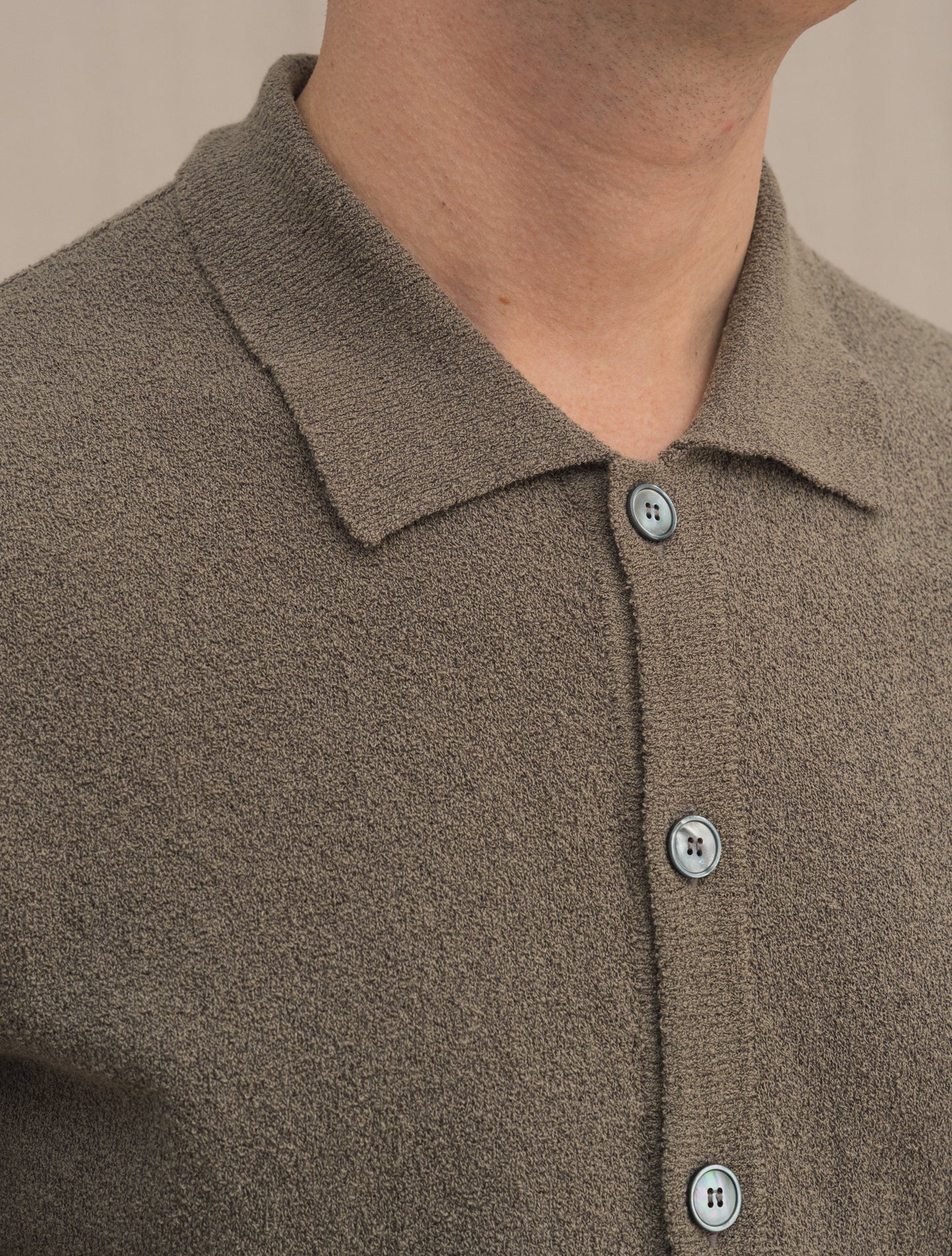 Sponge Short Sleeve Shirt Taupe Gabucci Shirts 46