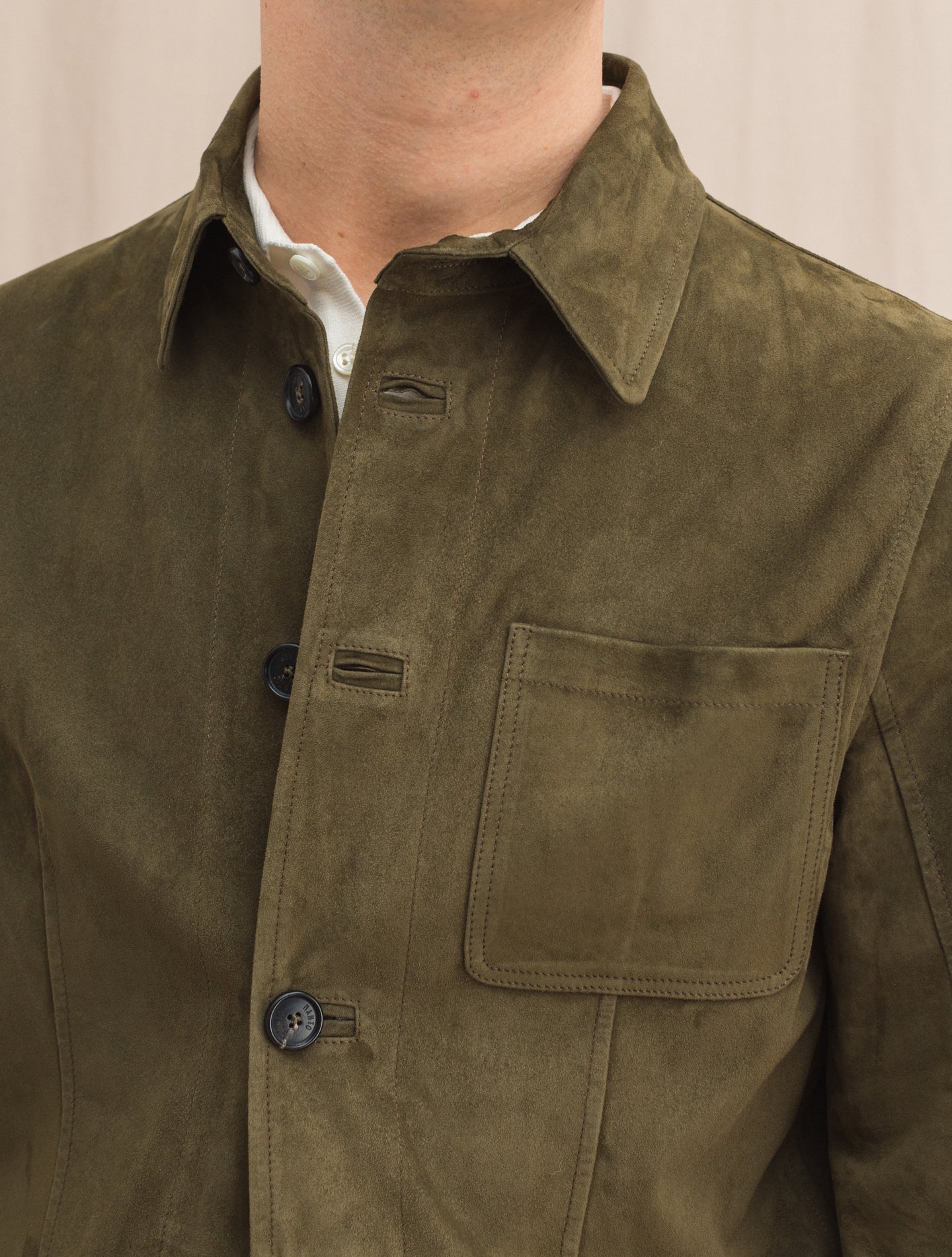 Suede Jacket Green Manto Outerwear 46