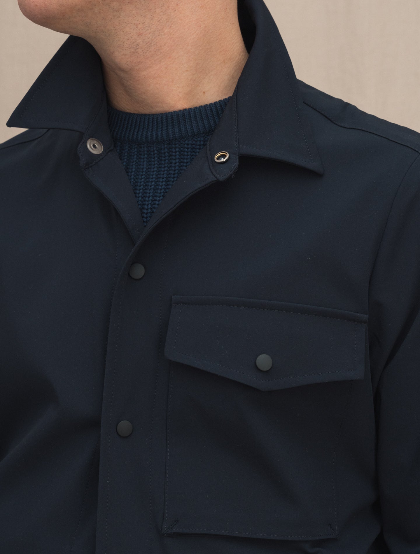 Water Repellant Jacket Navy Manto Outerwear 48
