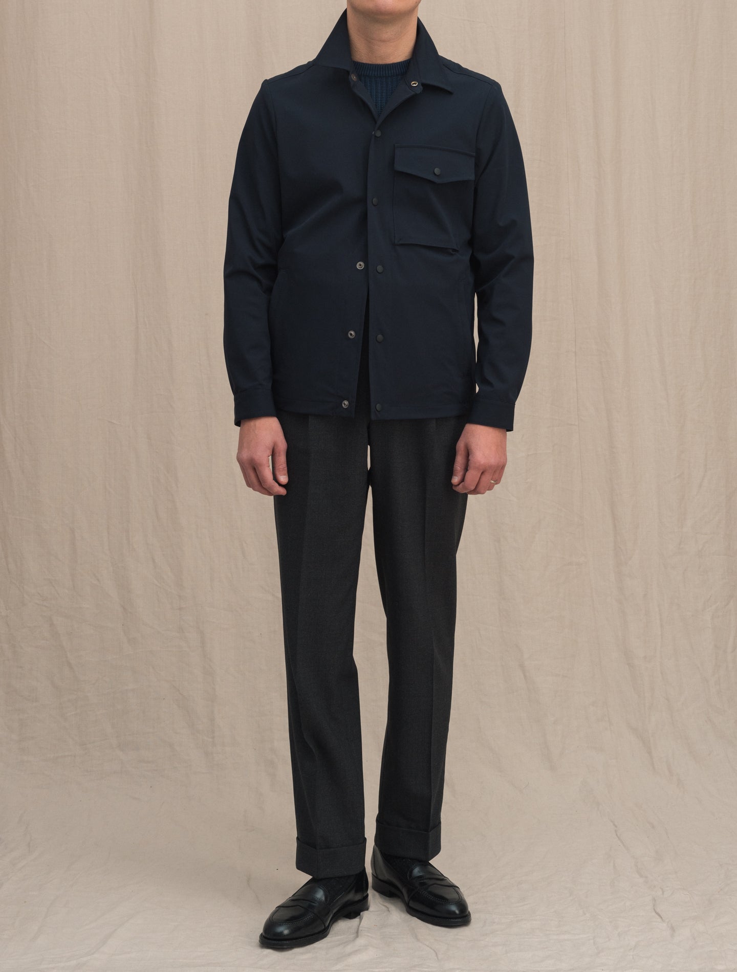 Water Repellant Jacket Navy Manto Outerwear 48