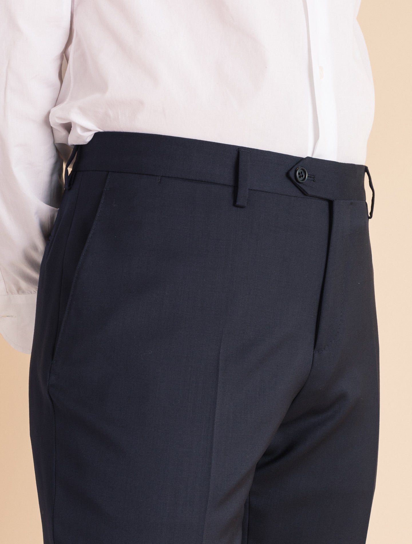 Wool Twill Single Breasted Suit Navy Lardini Suits 46