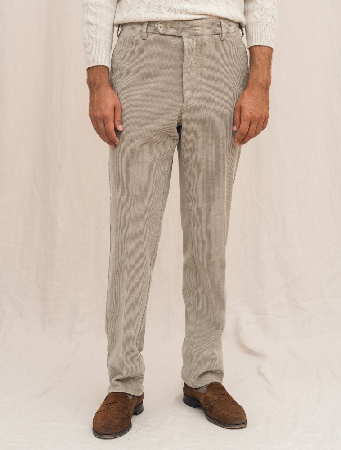 190 Corduroy Trousers Beige Rota Trousers Gabucci