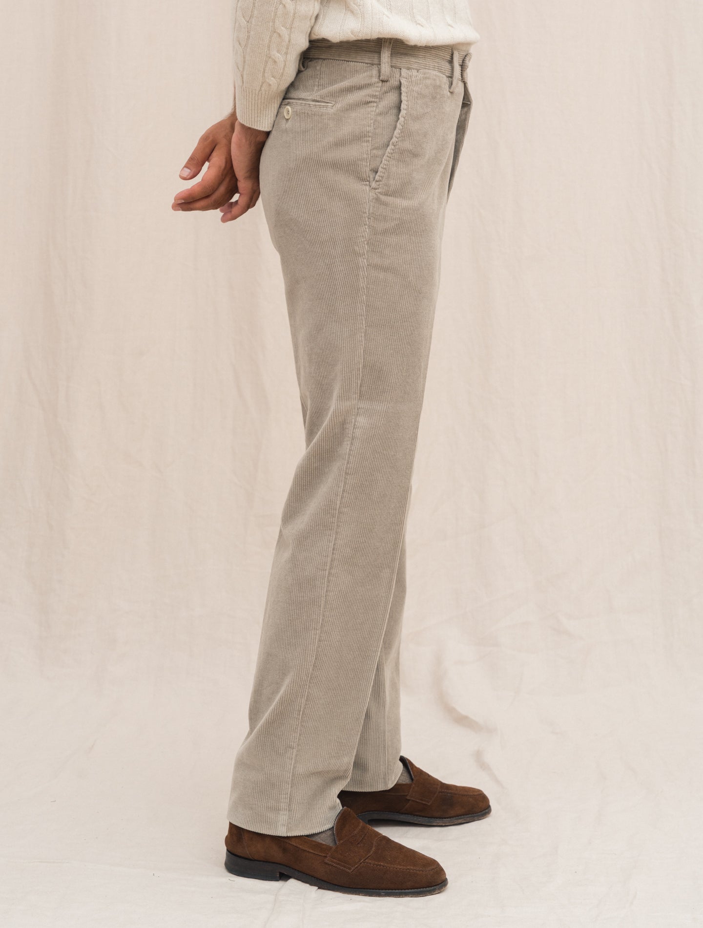 190 Corduroy Trousers Beige Rota Trousers Gabucci