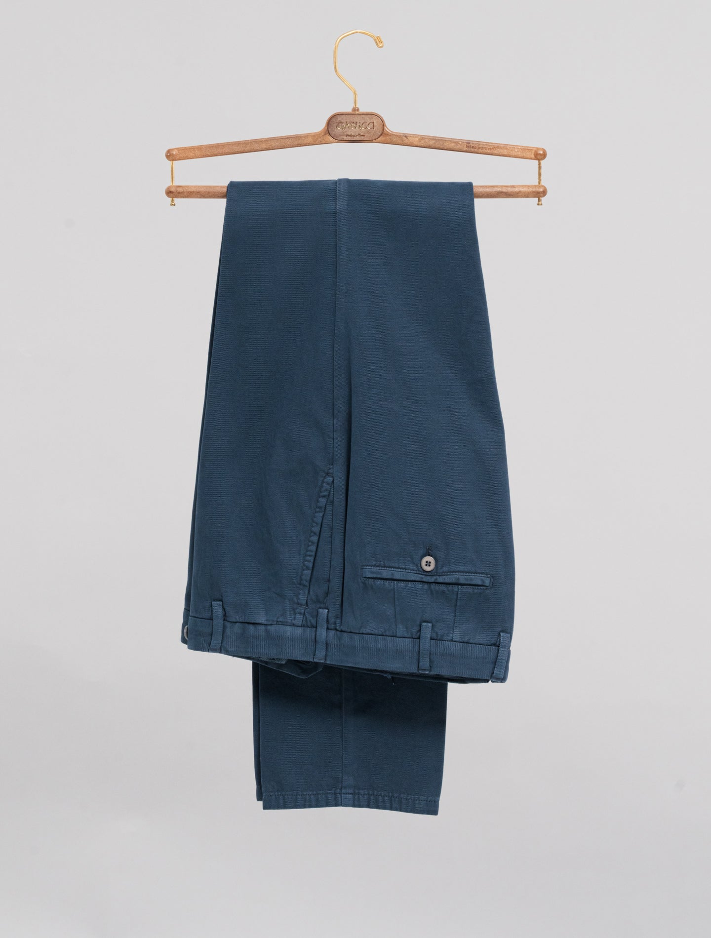 190 Cotton Cashmere Twill Trousers Navy Rota Trousers 48
