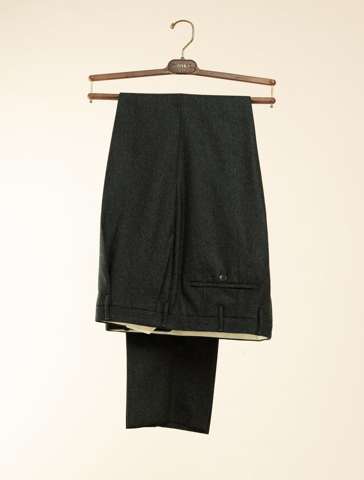 191 Pleated Flannel Dress Trousers Dark Green Rota Trousers 48