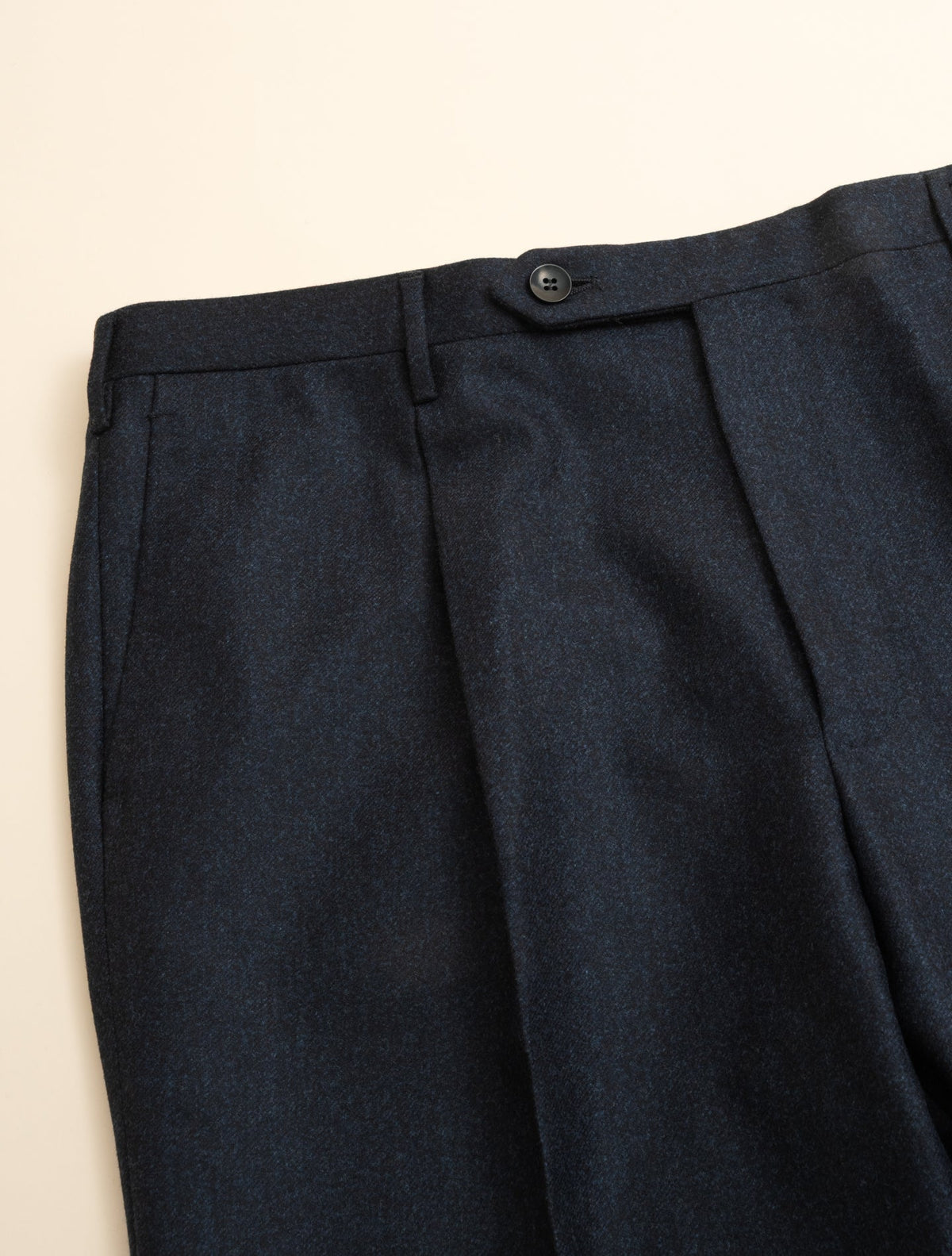 191 Pleated Flannel Dress Trousers Navy Rota Trousers 48