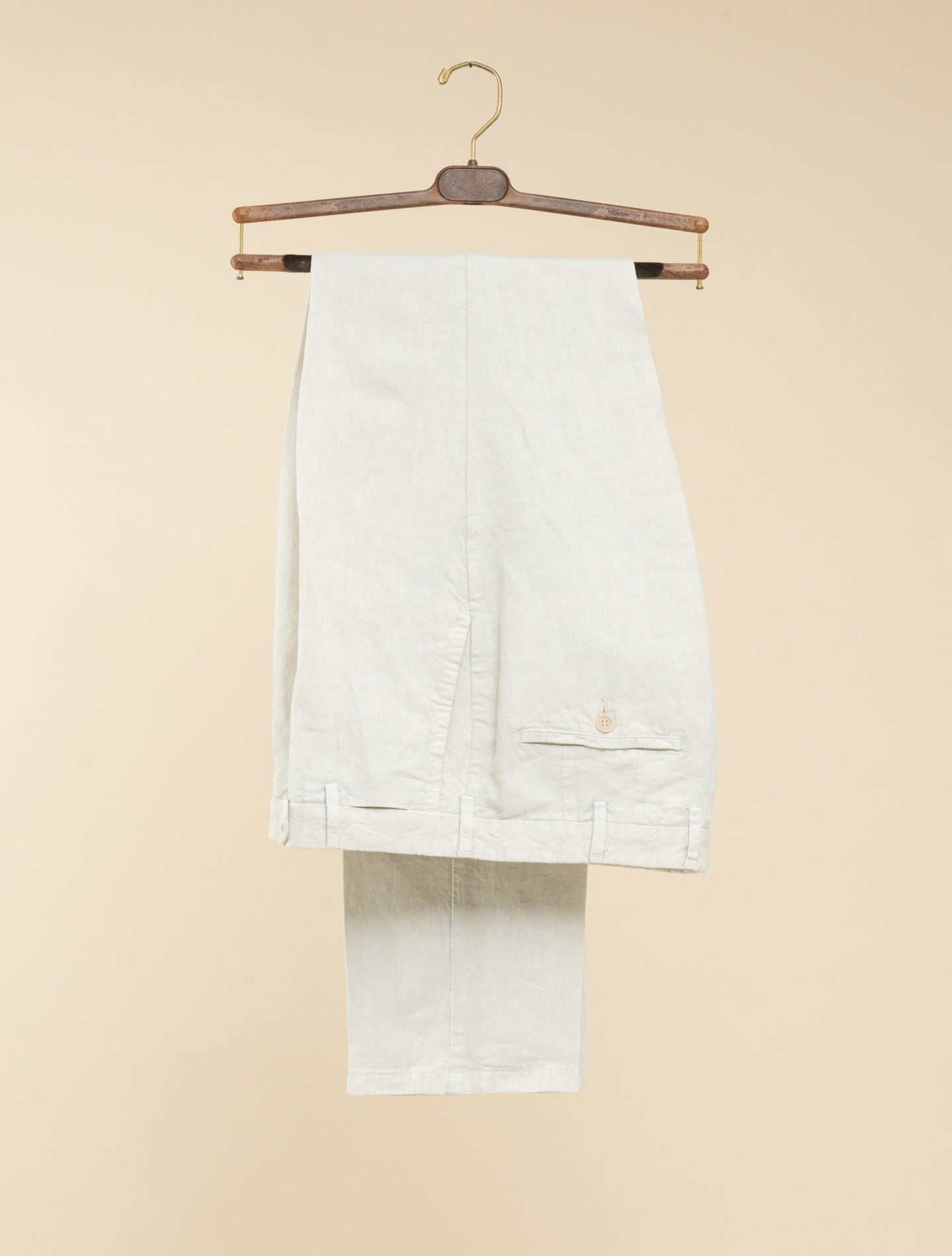 191 Pleated Linen Trousers Sand Rota Trousers 48