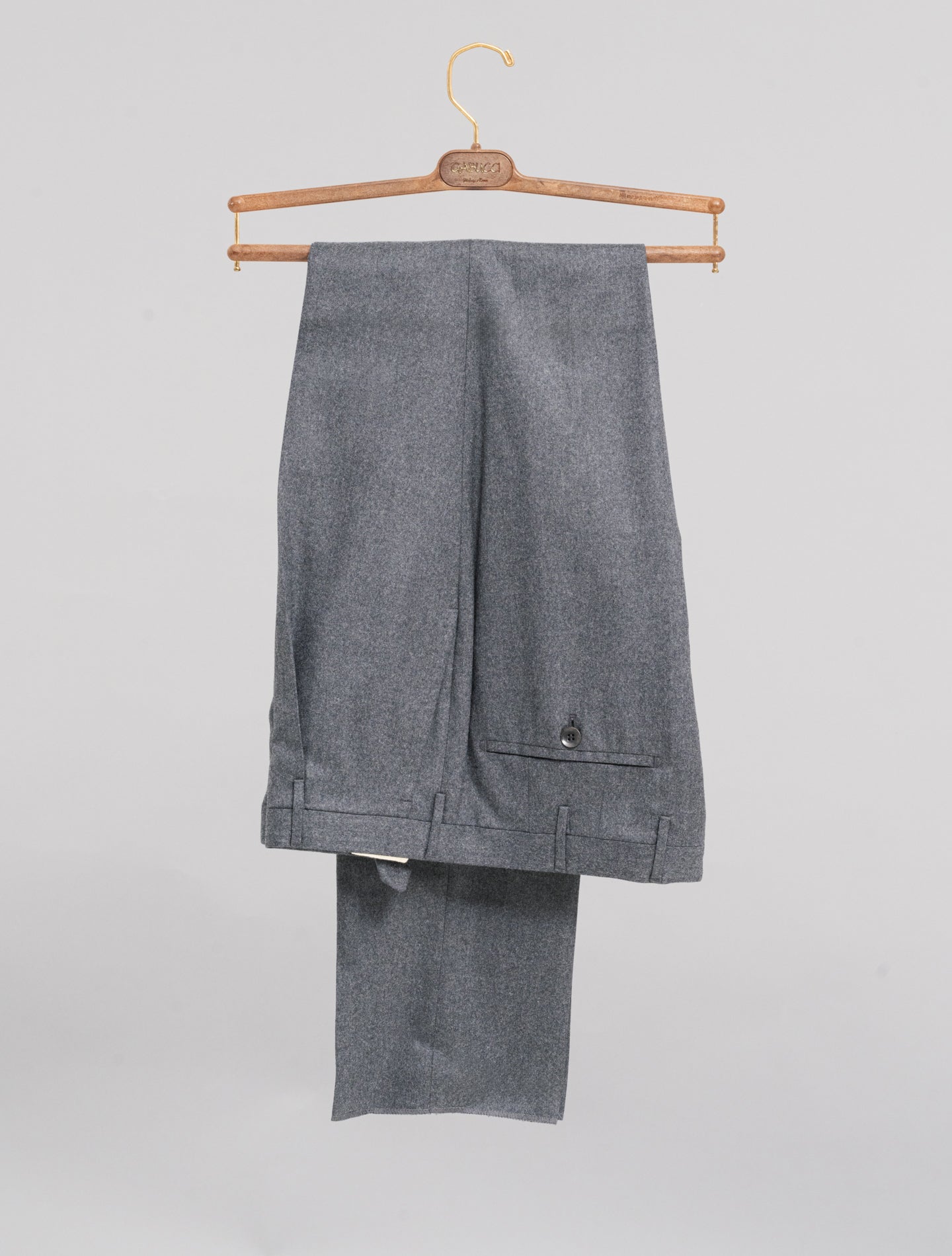 191 Pleated Wool Cashmere Trousers Grey Rota Trousers 48