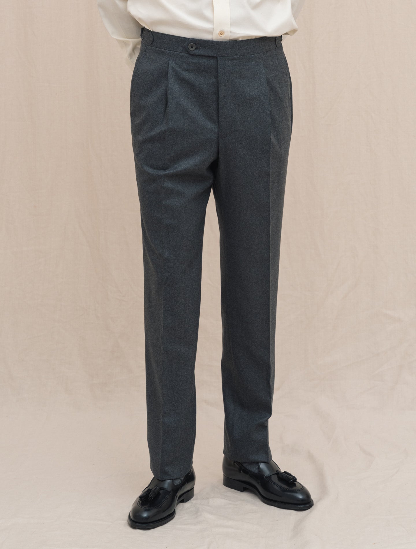 191 Wool Cashmere Trousers - Gabucci 30 Grey Rota Trousers Gabucci