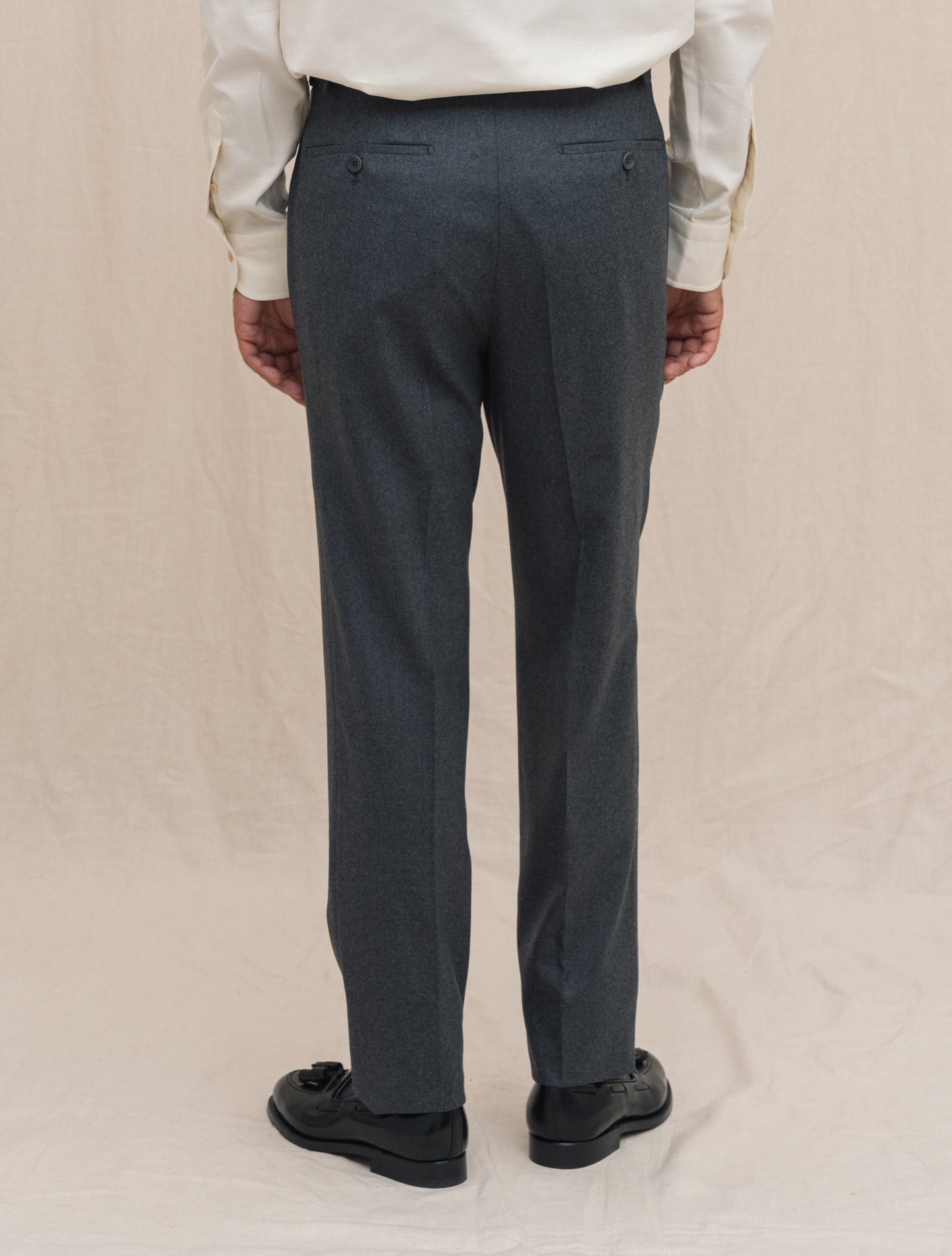 191 Wool Cashmere Trousers - Gabucci 30 Grey Rota Trousers Gabucci