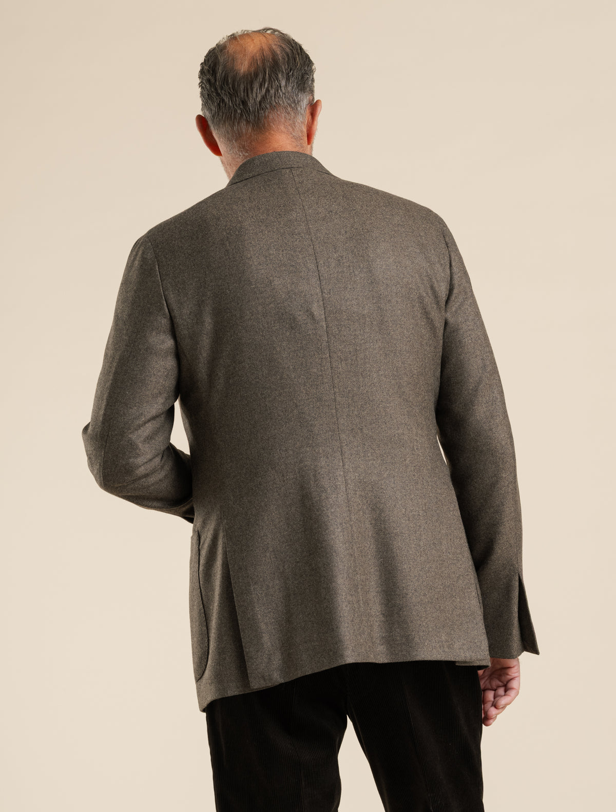 Single Brested Loro Piana Favola Wool Cashmere  Jacket Brown
