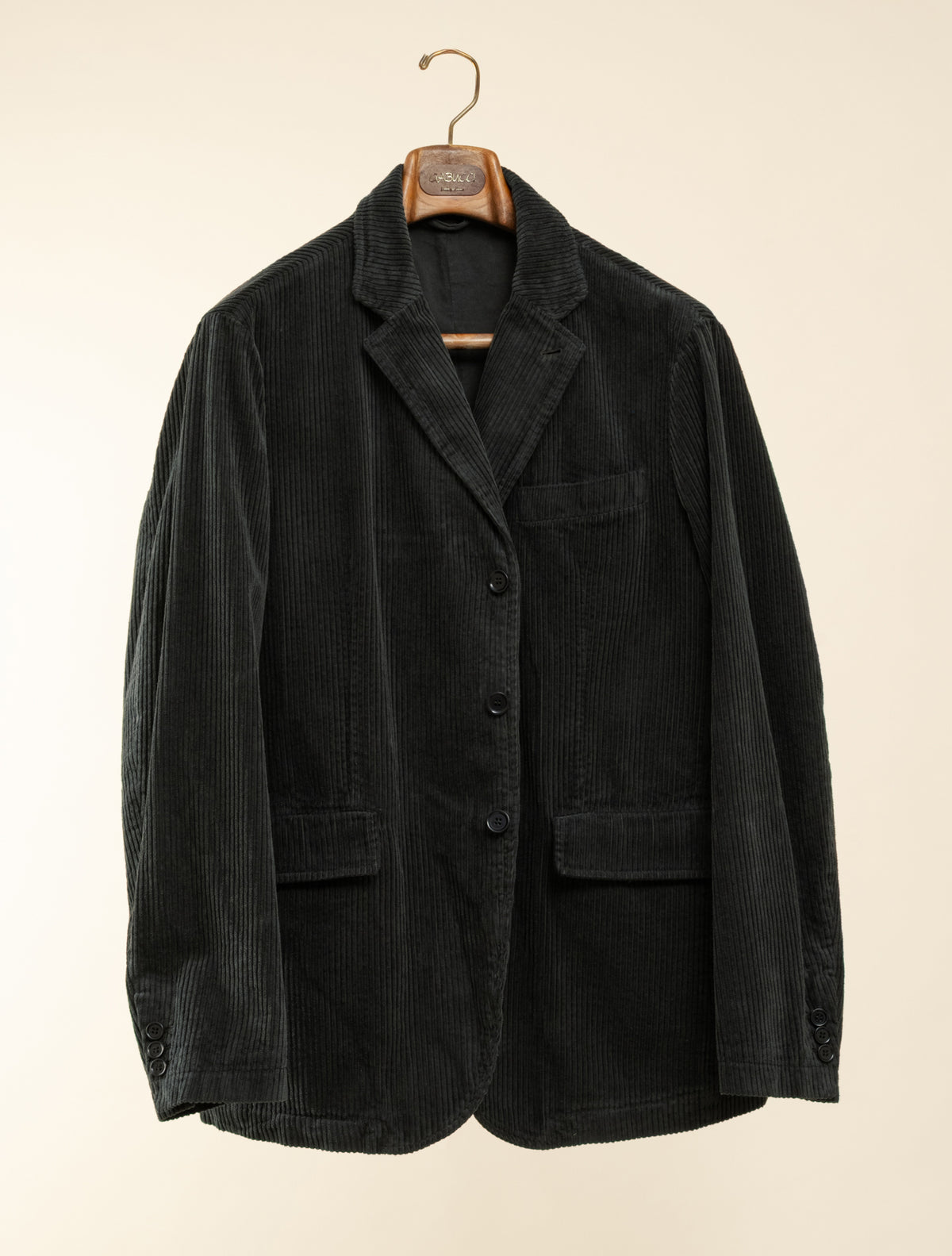 Single Breasted Corduroy Jacket Brown