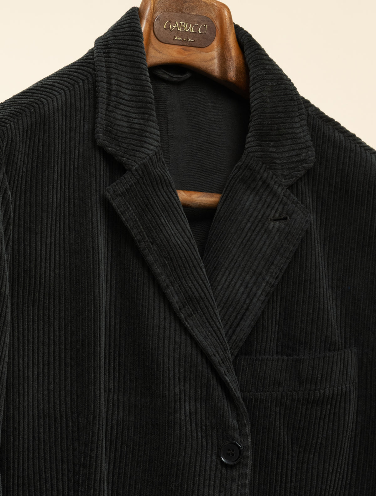Single Breasted Corduroy Jacket Brown