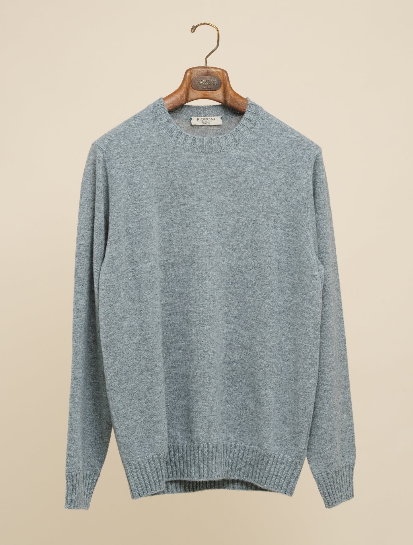 Duvet Cashmere Knitted Crewneck Grey