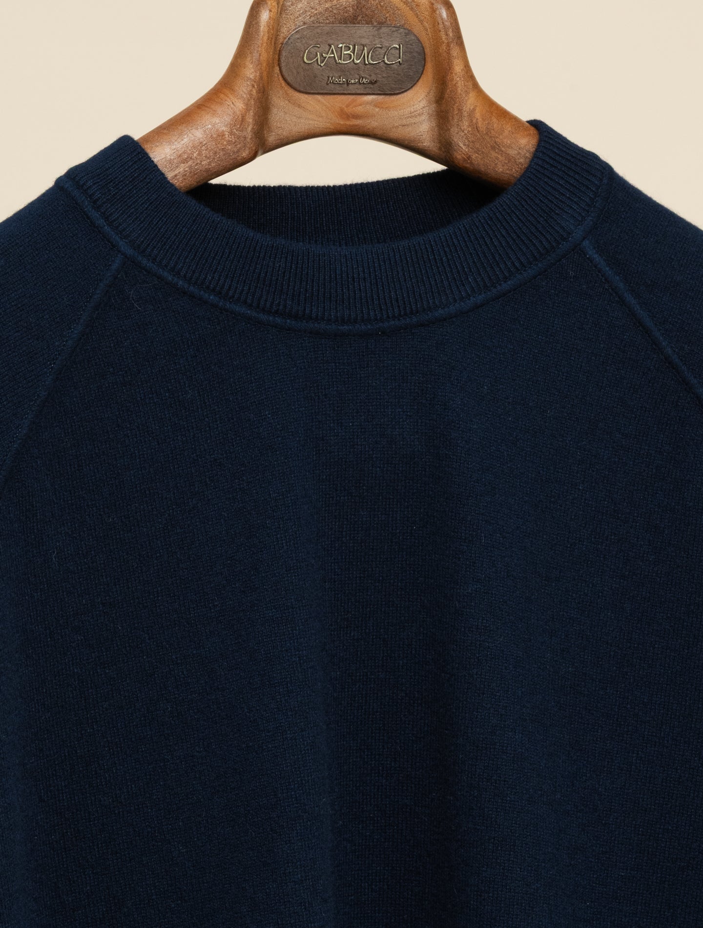 Cashmere Raglan Crewneck Sweater Navy
