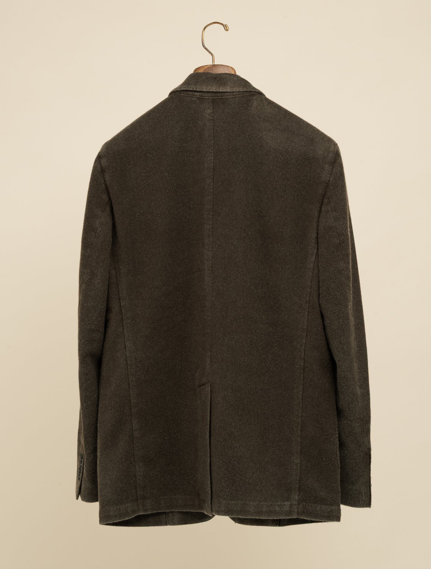 Washed Cashmere Jacket Moss