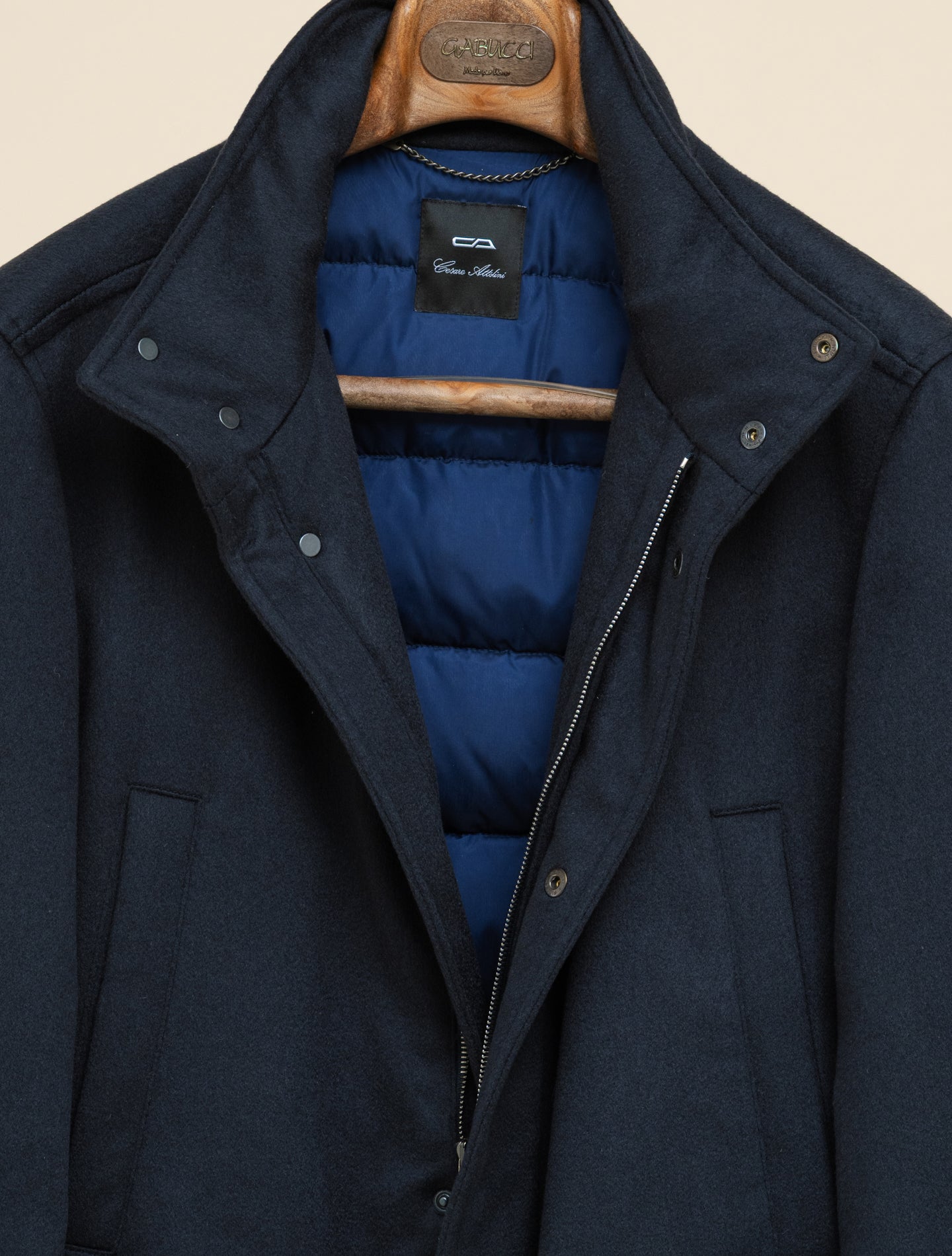 Cashmere Down Padded Jacket Navy