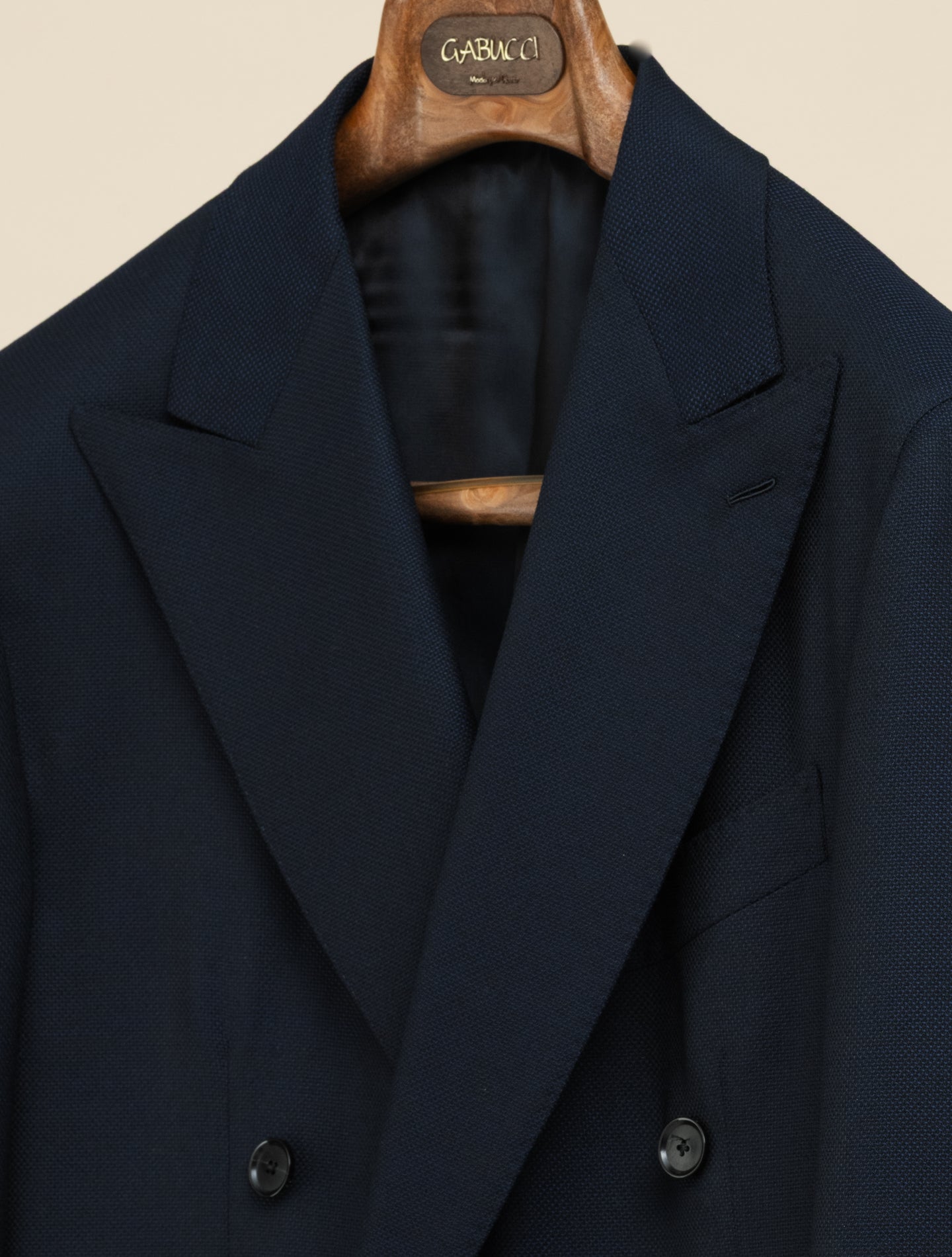 Aida Double Breasted Wool Jacket Navy
