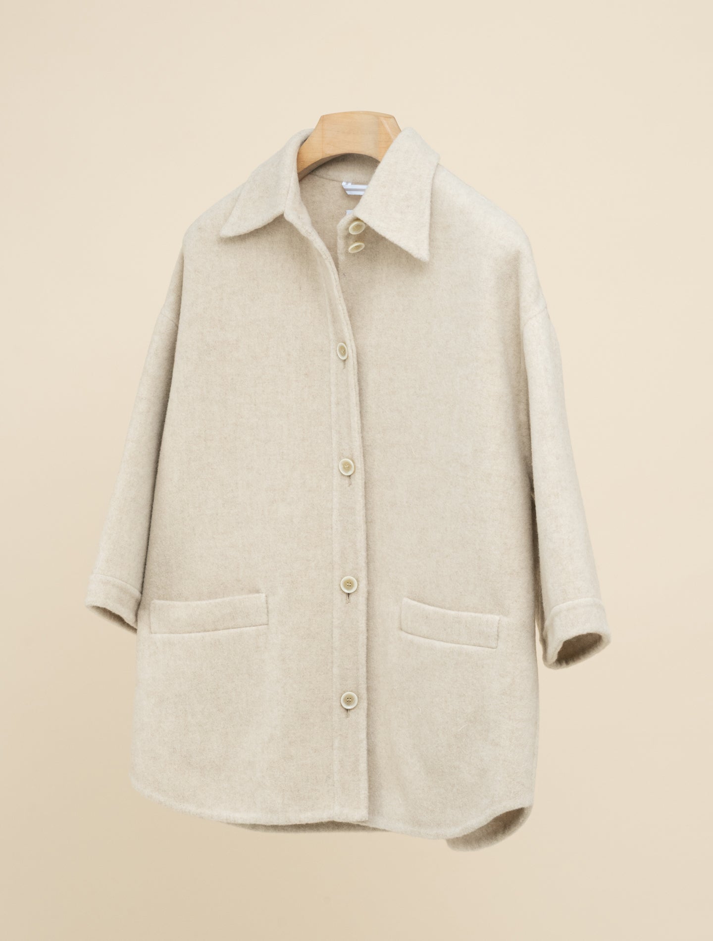 Celeste Wool Cashmere Shirt Jacket Beige