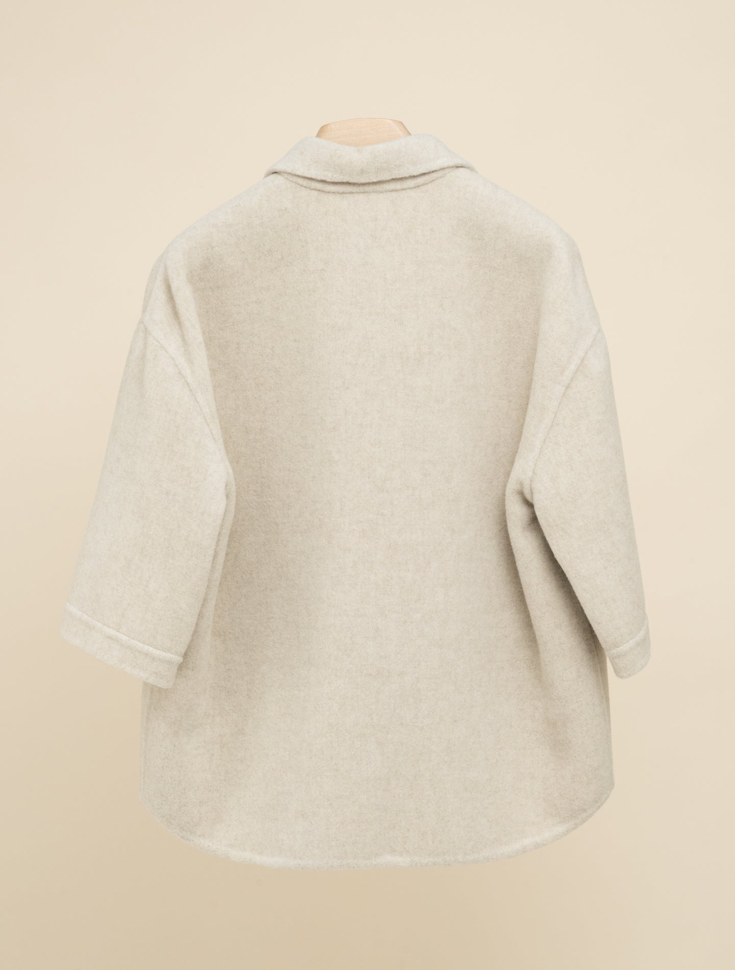 Celeste Wool Cashmere Shirt Jacket Beige