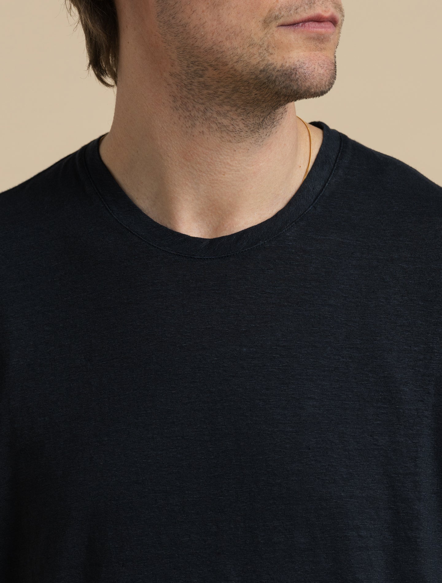 Linen T-shirt Dark Navy