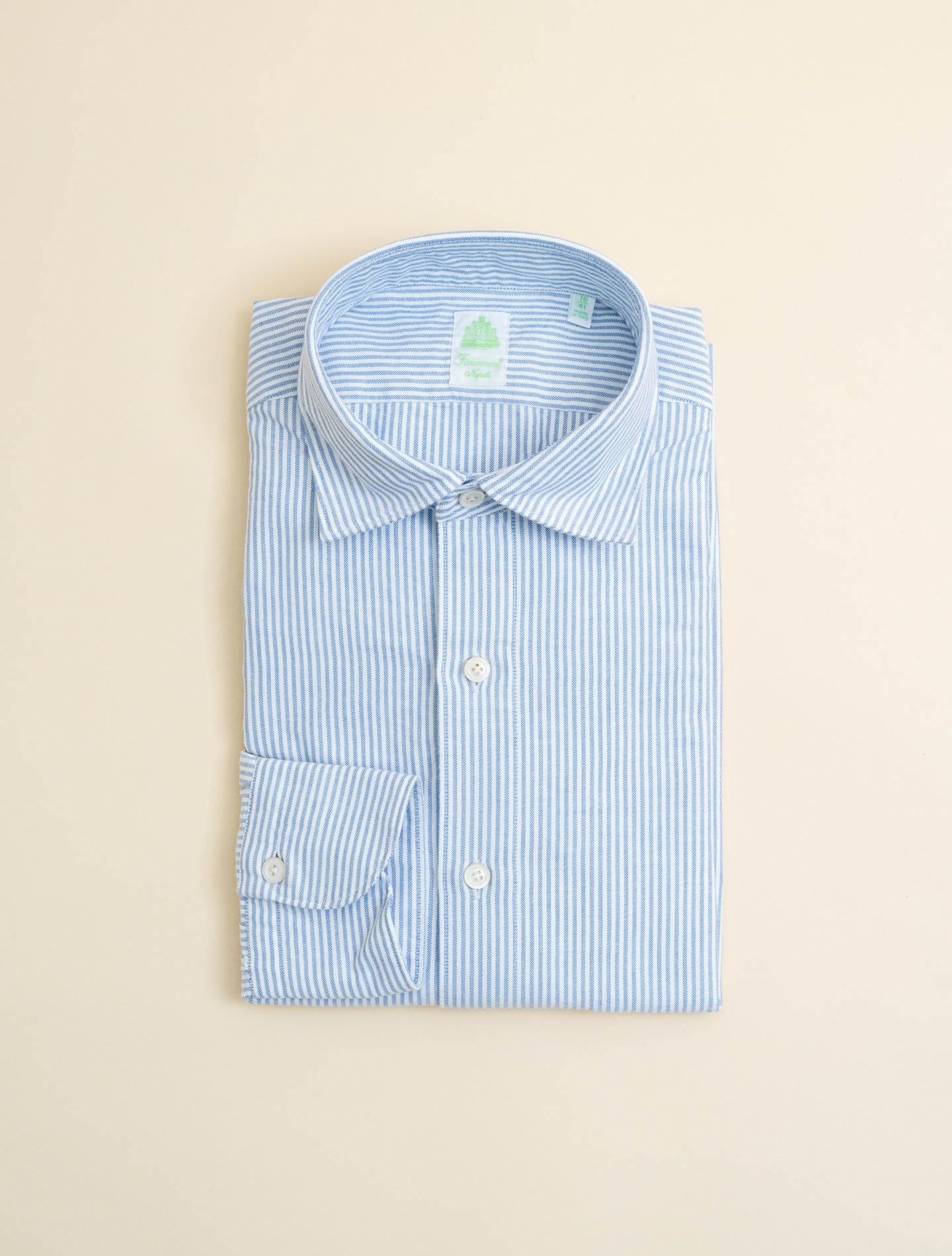 Gaeta Luigi Soft Oxford Striped Shirt Blue