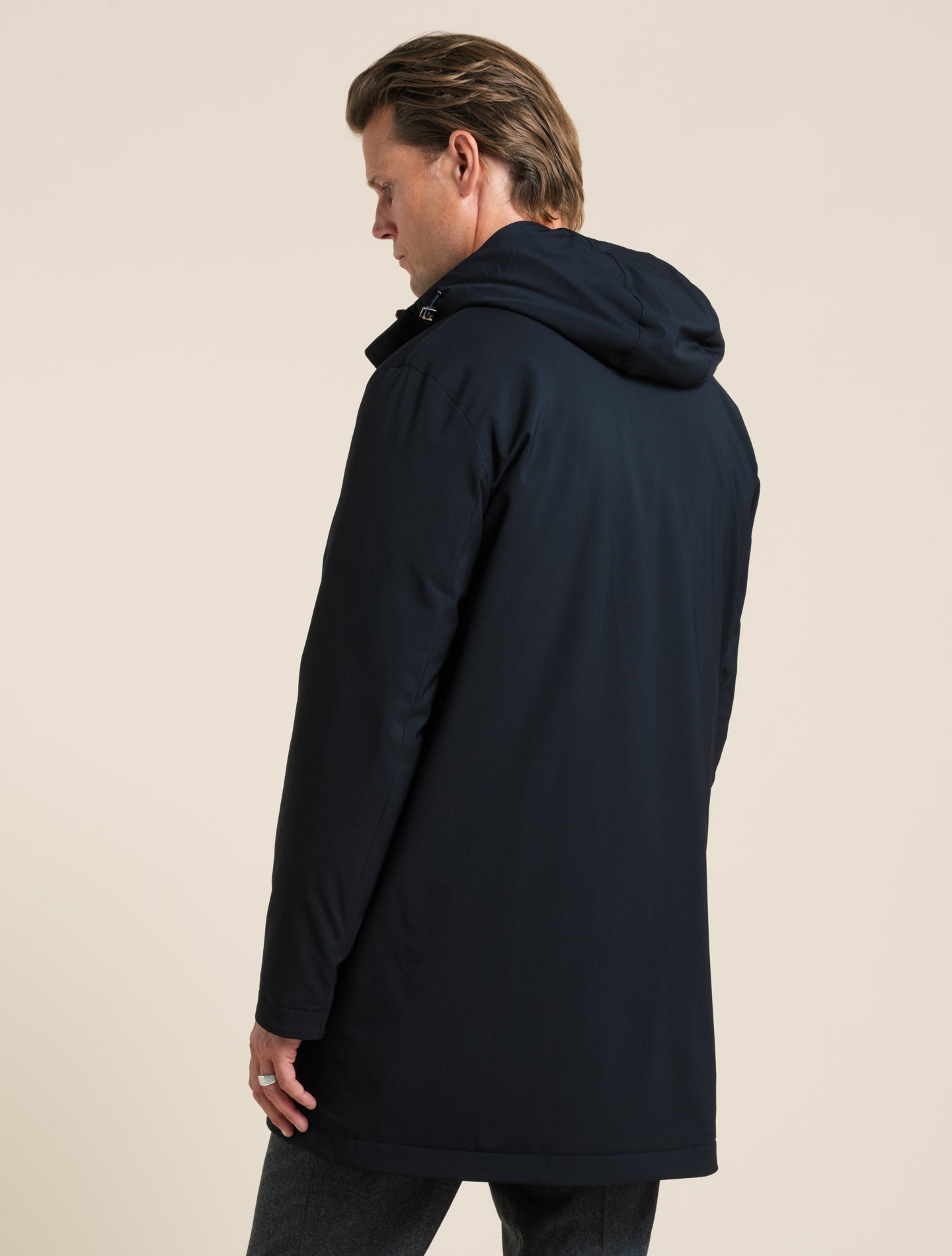 Leichter gefütterter Flight Parka Navy