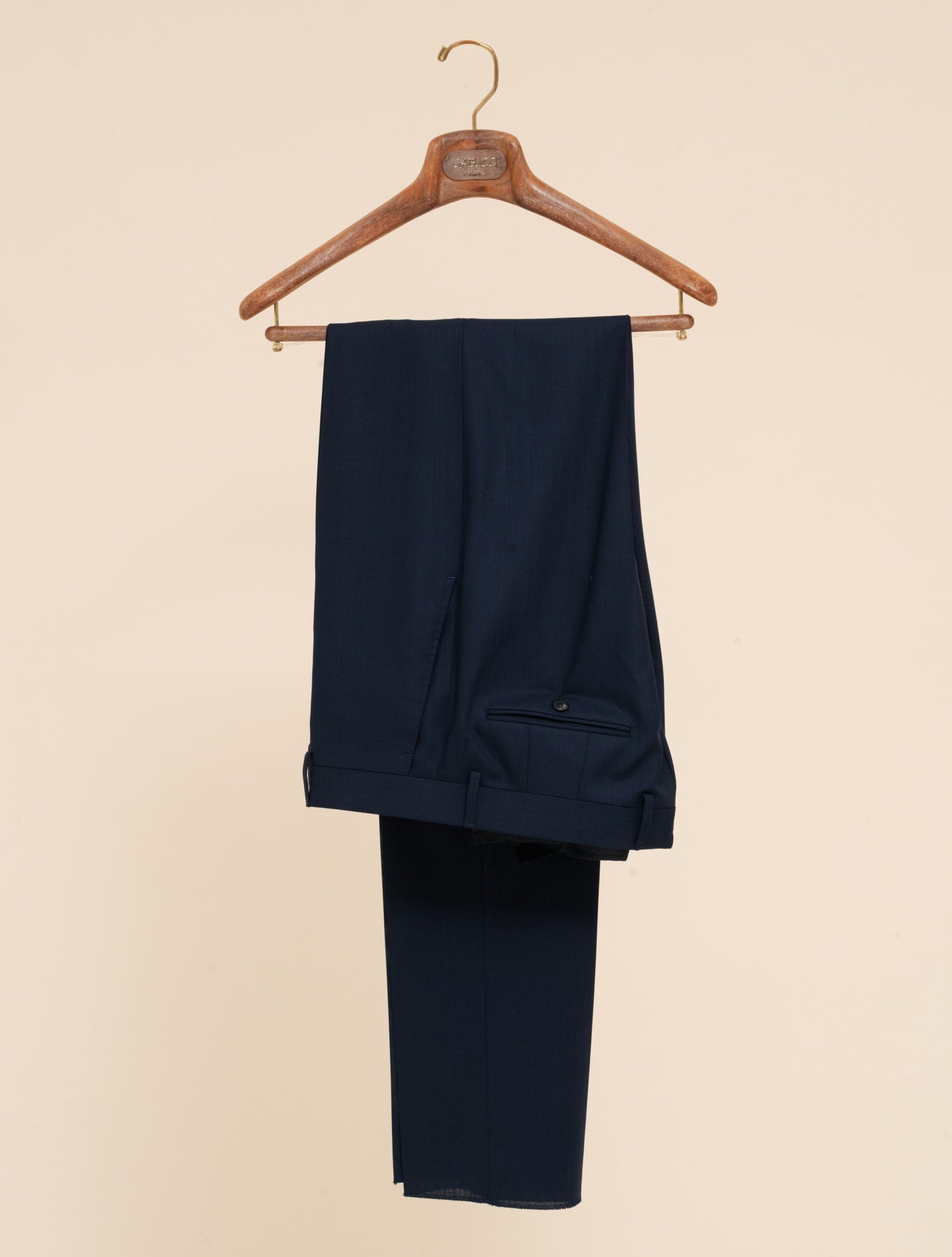 Enkelknäppt Loro Piana Zealander Z-Twist Kostym Marinblå