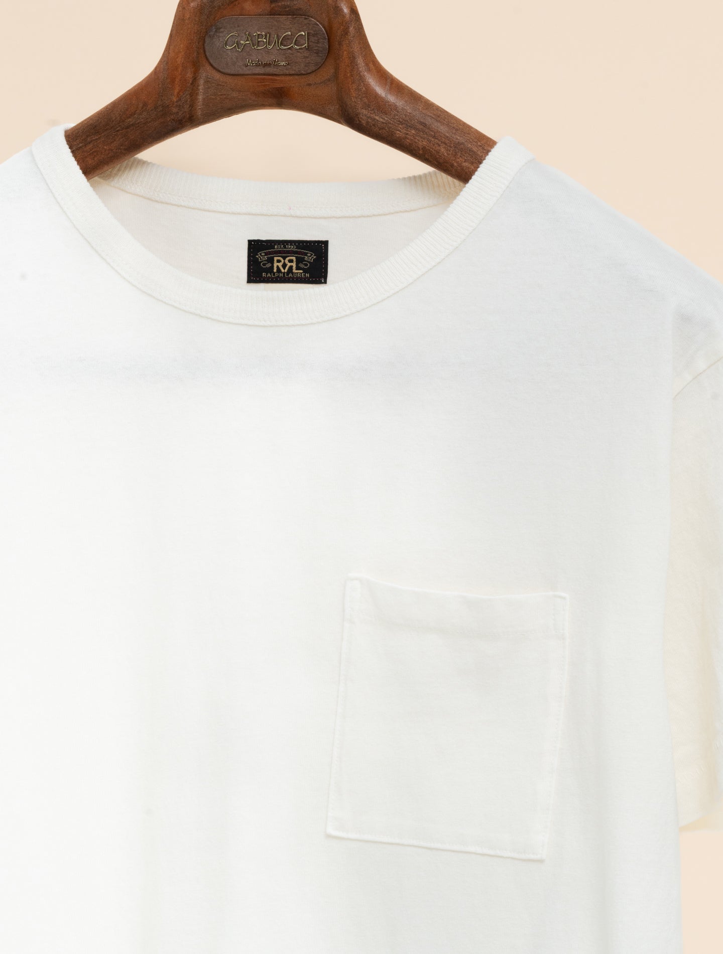 RRL Garment-dyed Pocket T-shirt 2-Pack Warm White | Gabucci