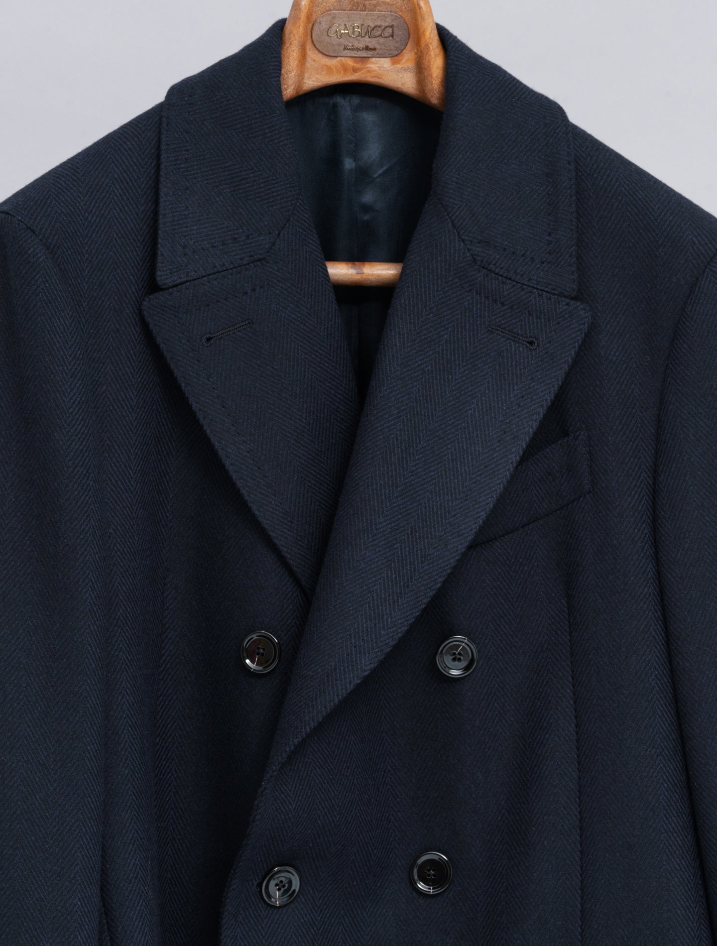 Double Breasted Wool Cashmere Coat Navy