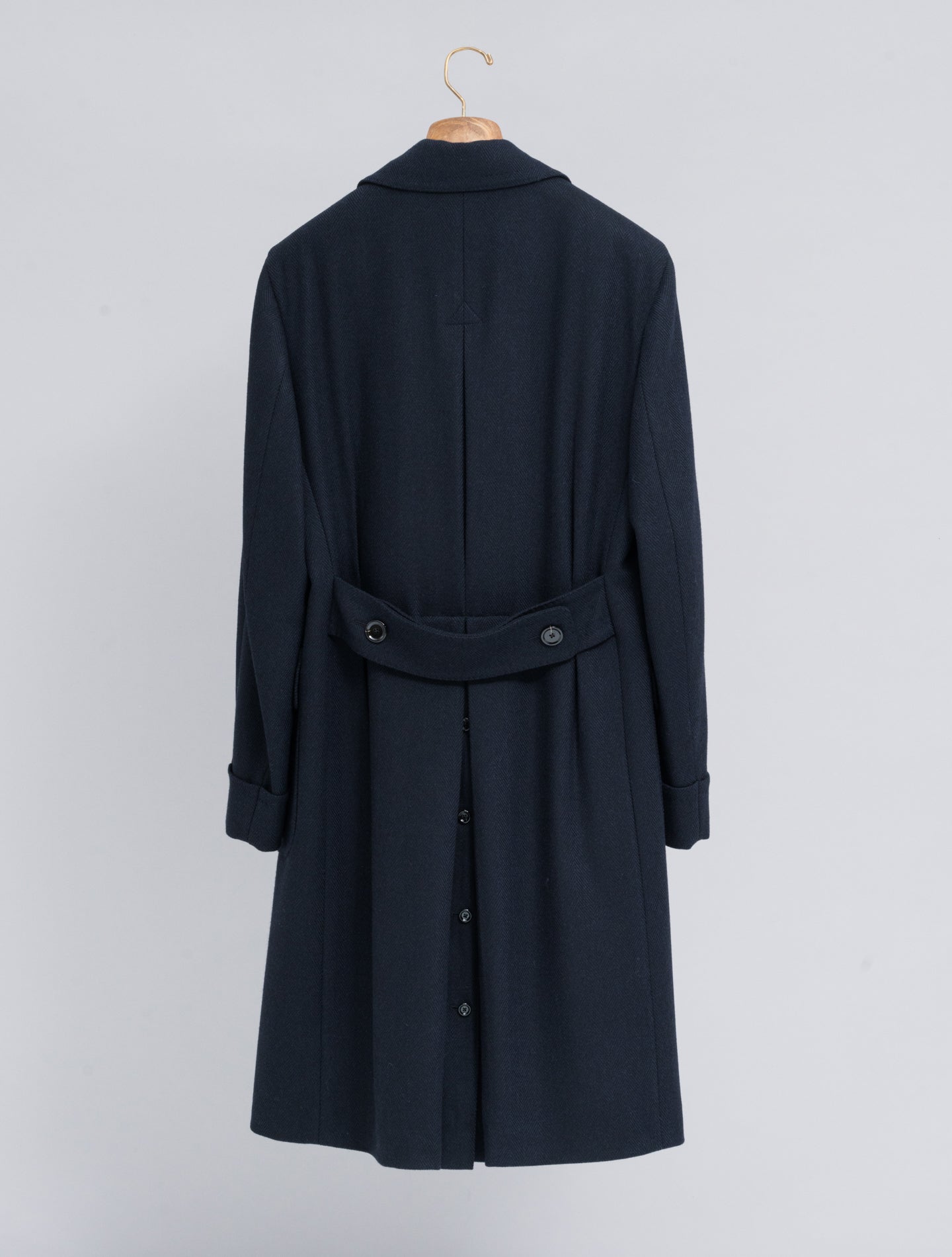 Double Breasted Wool Cashmere Coat Navy
