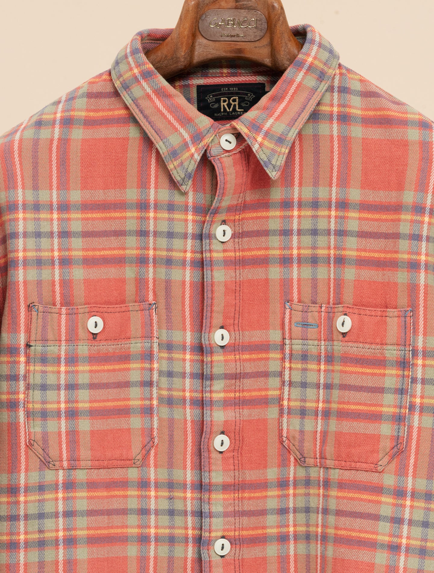 Double RL Cameron Plaid Workshirt Red/Blue/Green | Gabucci