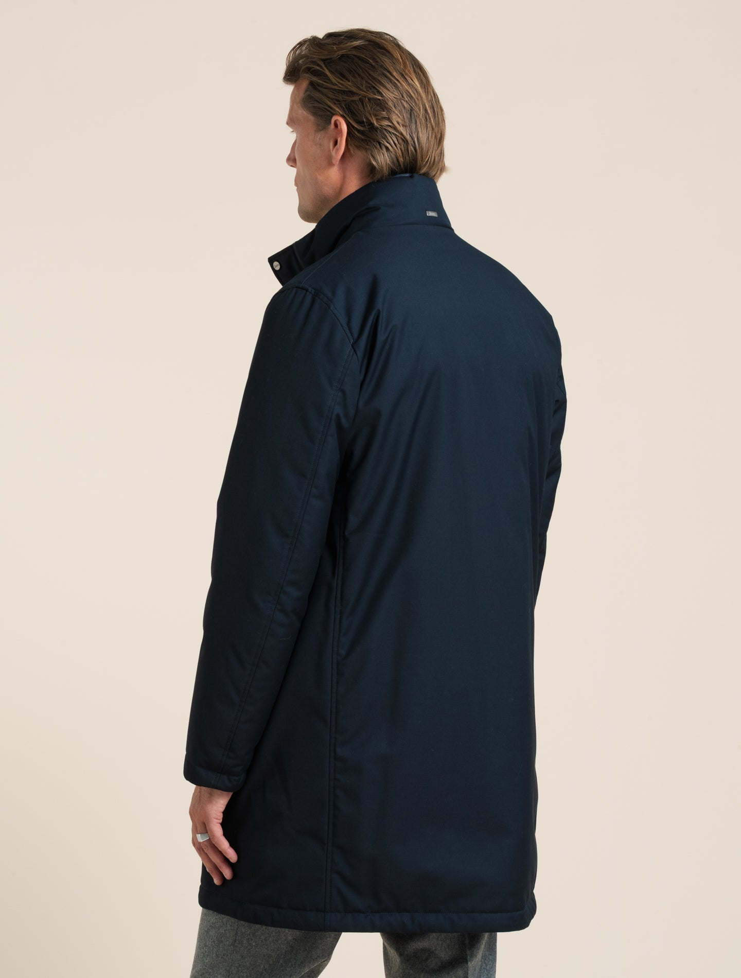 Ulta Light Gefütterter Kurzmantel Navy