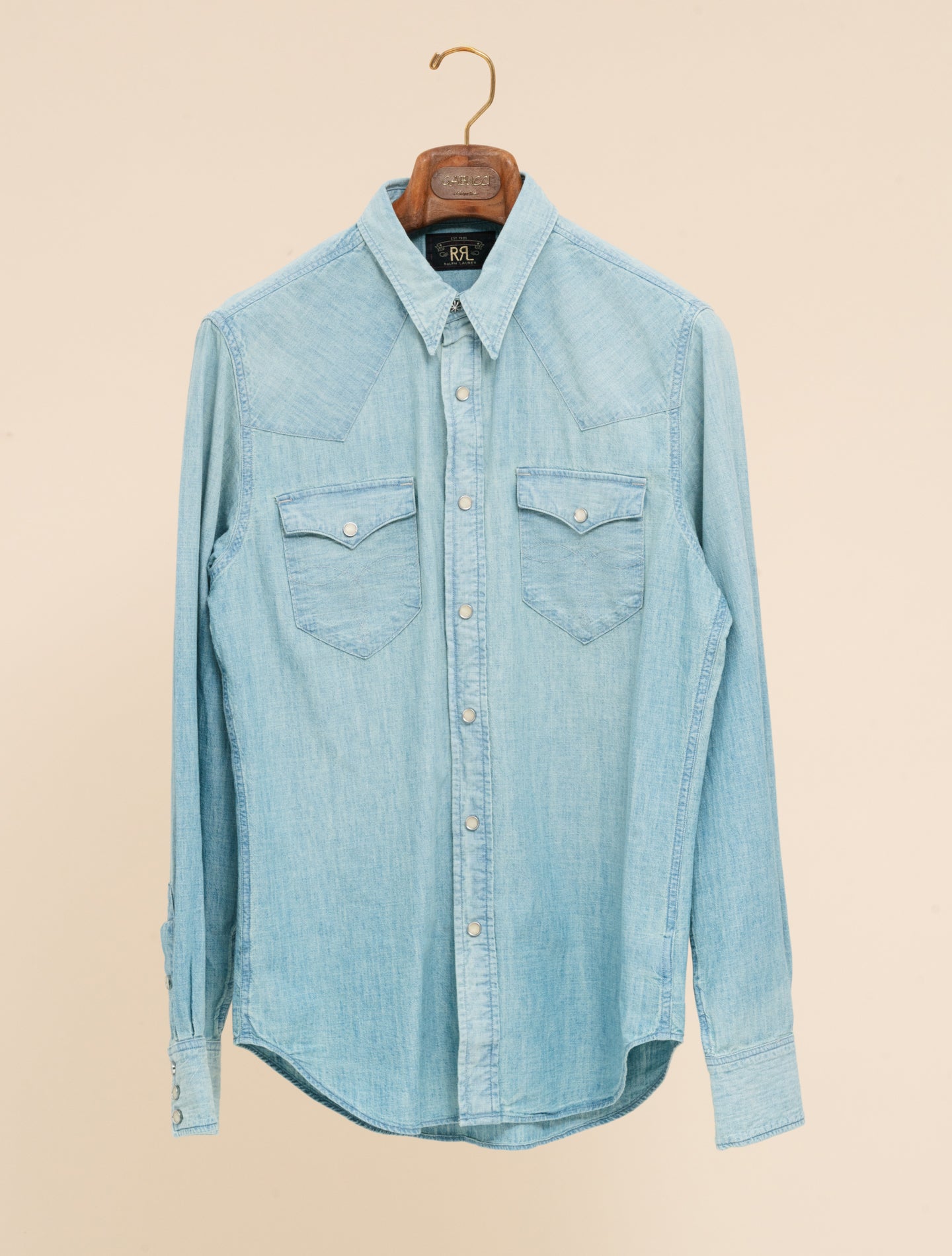 Slim Fit Chambray Western Shirt Davey Wash
