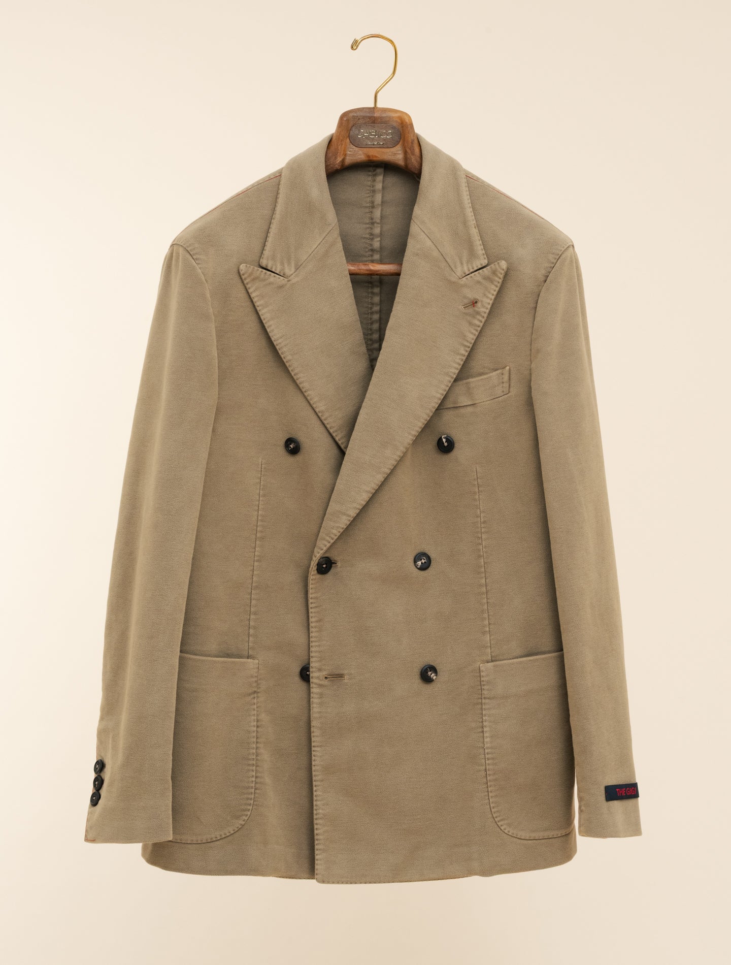 Art2 Double Breasted Moleskin Jacket Beige