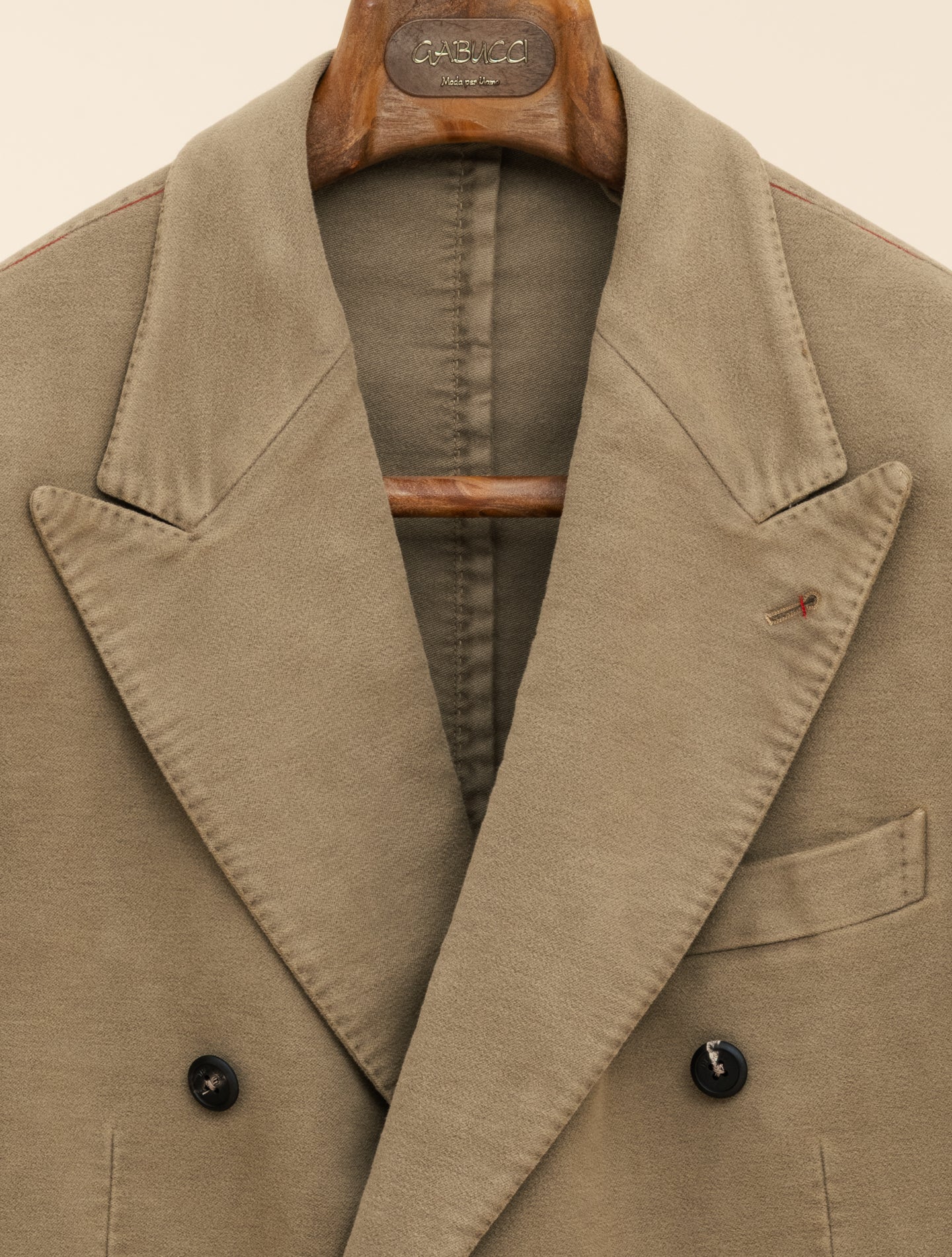 Art2 Double Breasted Moleskin Jacket Beige