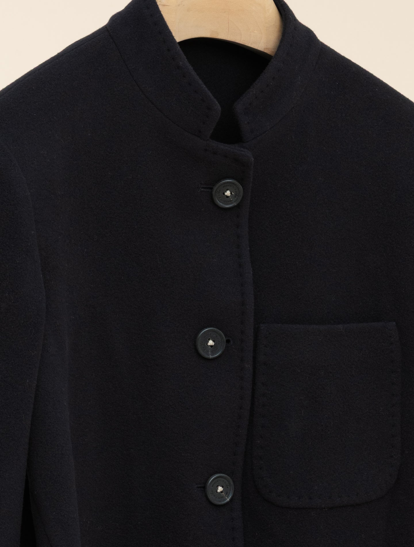 Baliw Wool Flannel Jacket Navy