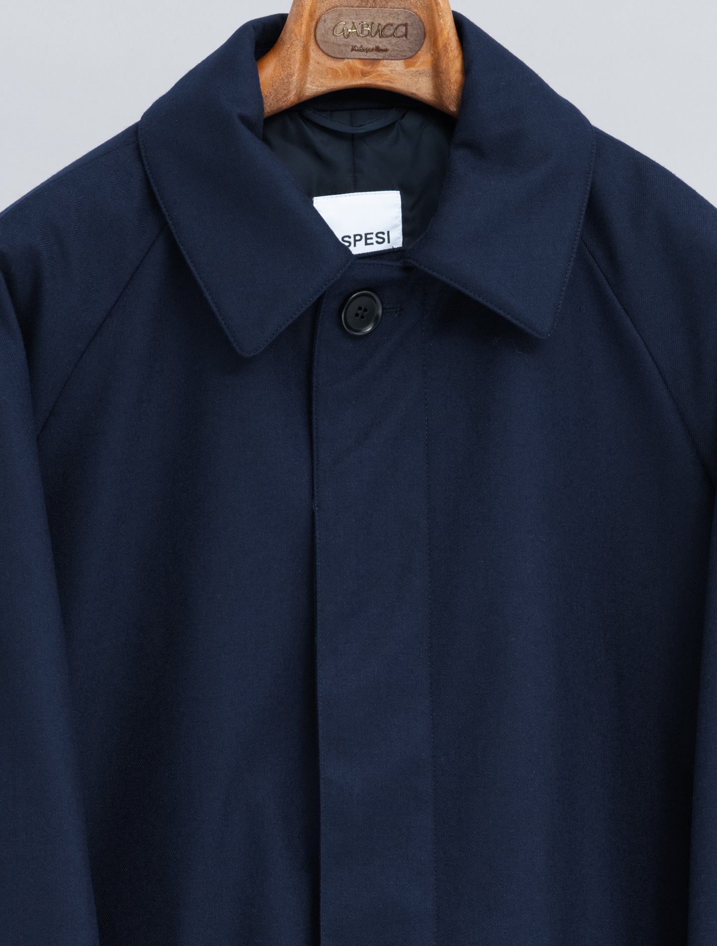 Wright Wool Twill Padded Coat Navy