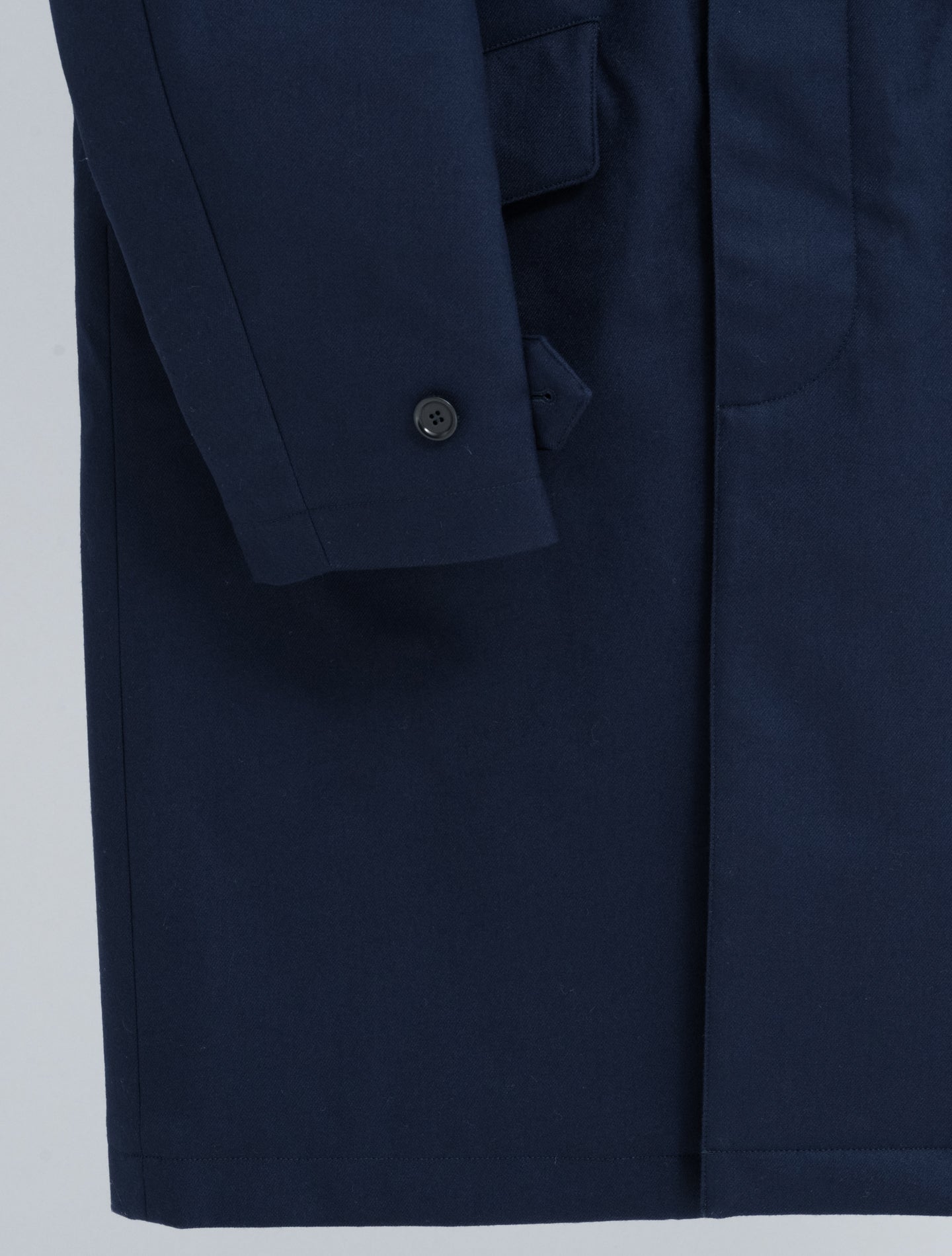 Wright Wool Twill Padded Coat Navy
