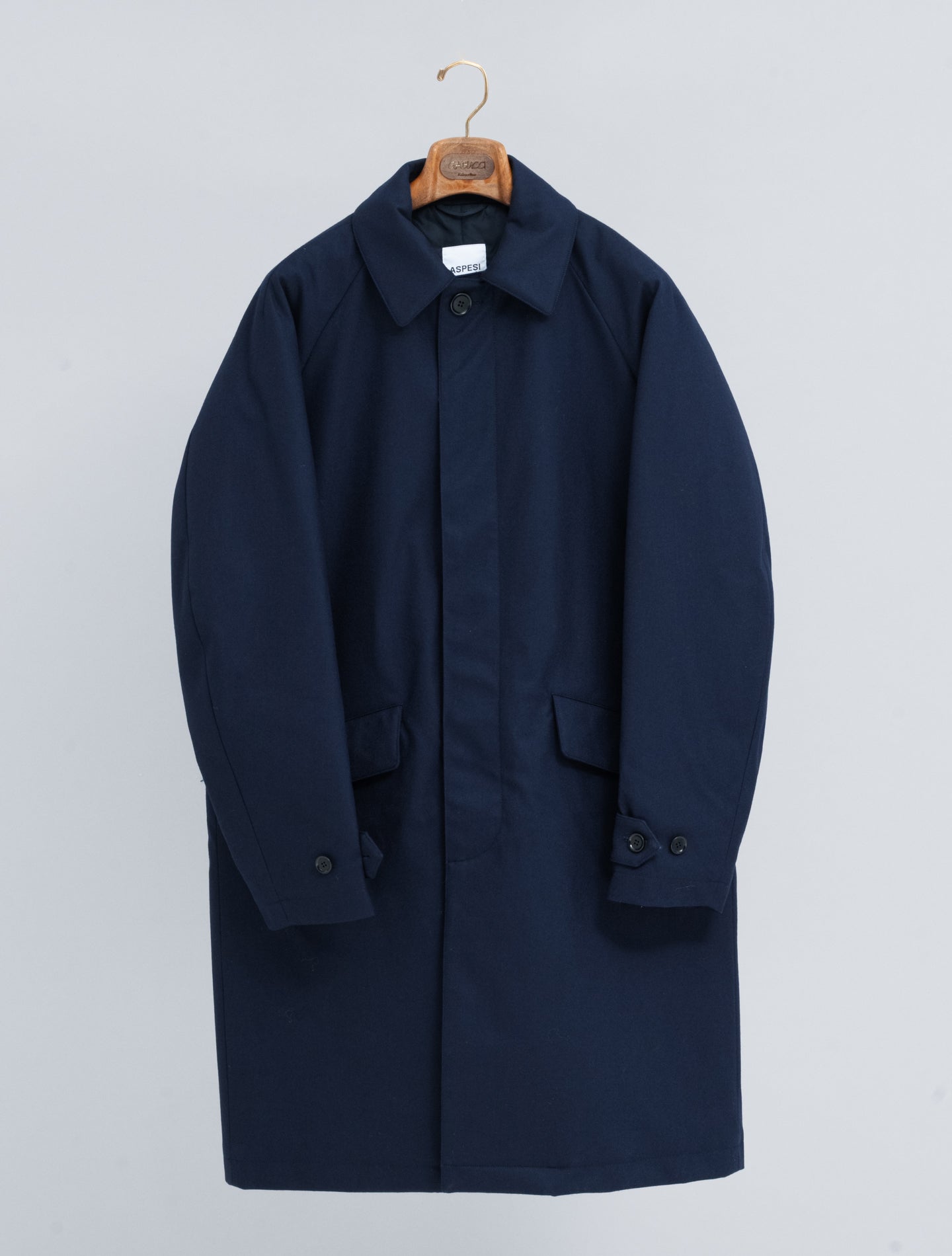 Wright Wool Twill Padded Coat Navy