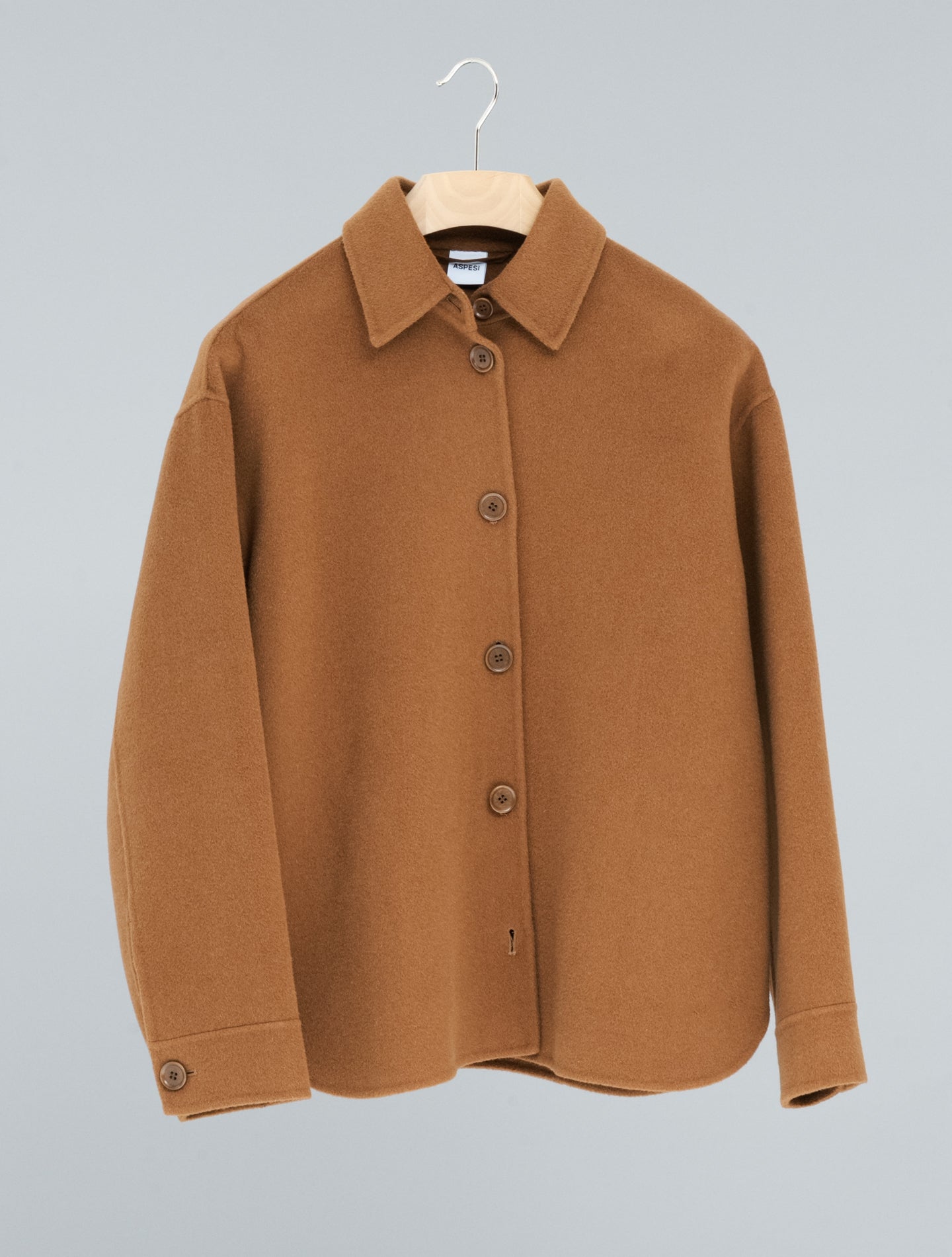 Double Wool Shirt Jacket Camel