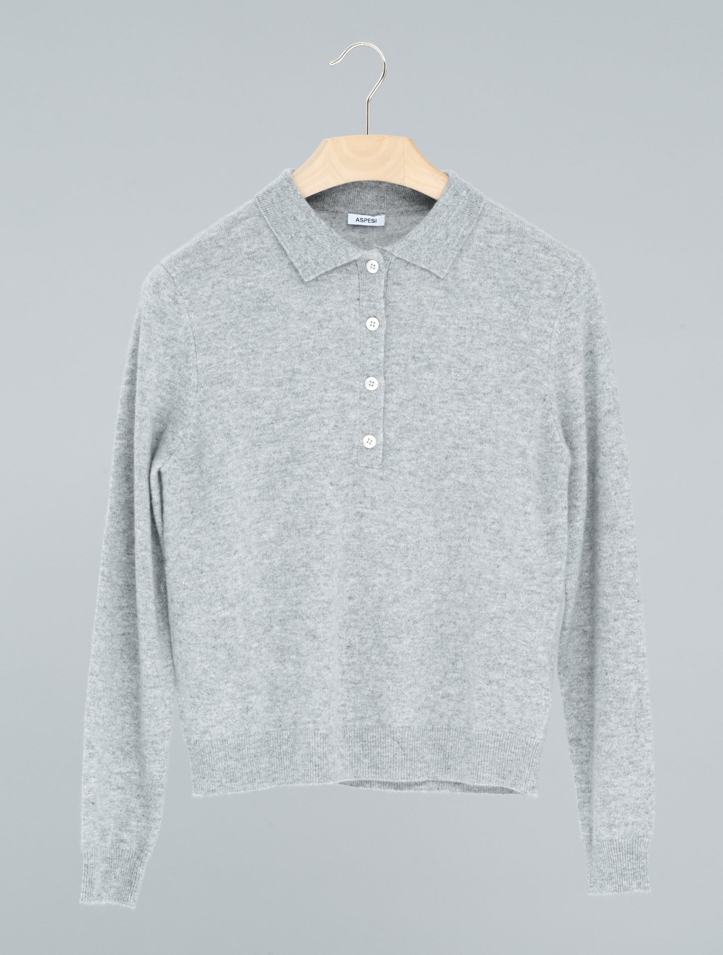 Cashmere polo Shirt Grey