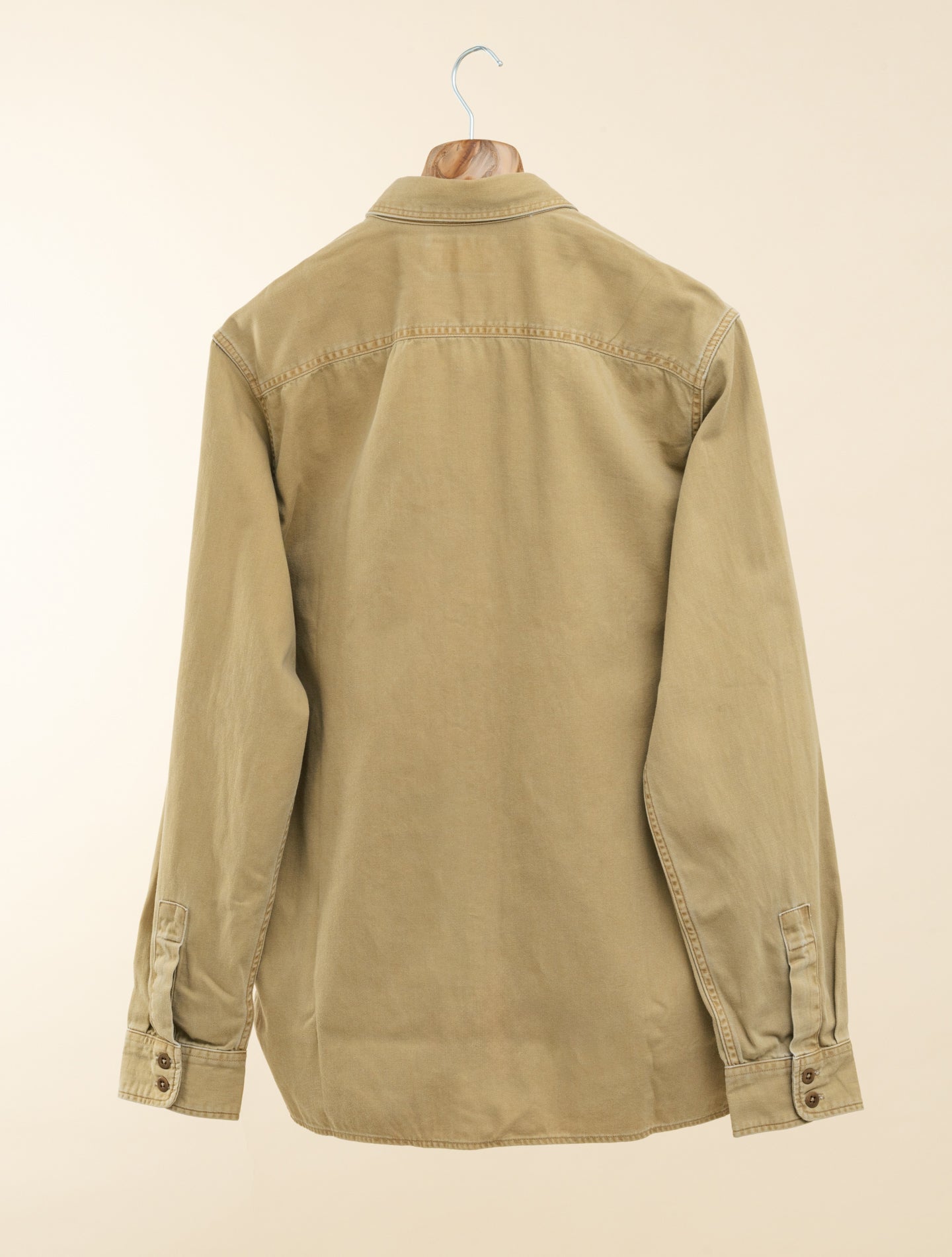 Twill Officer Workshirt Faded Tan